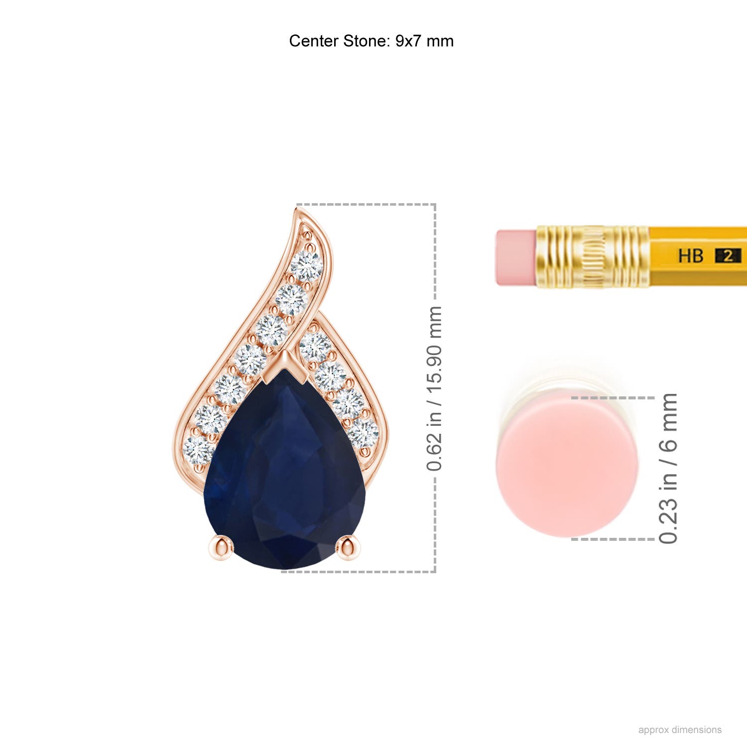 A - Blue Sapphire / 1.86 CT / 14 KT Rose Gold