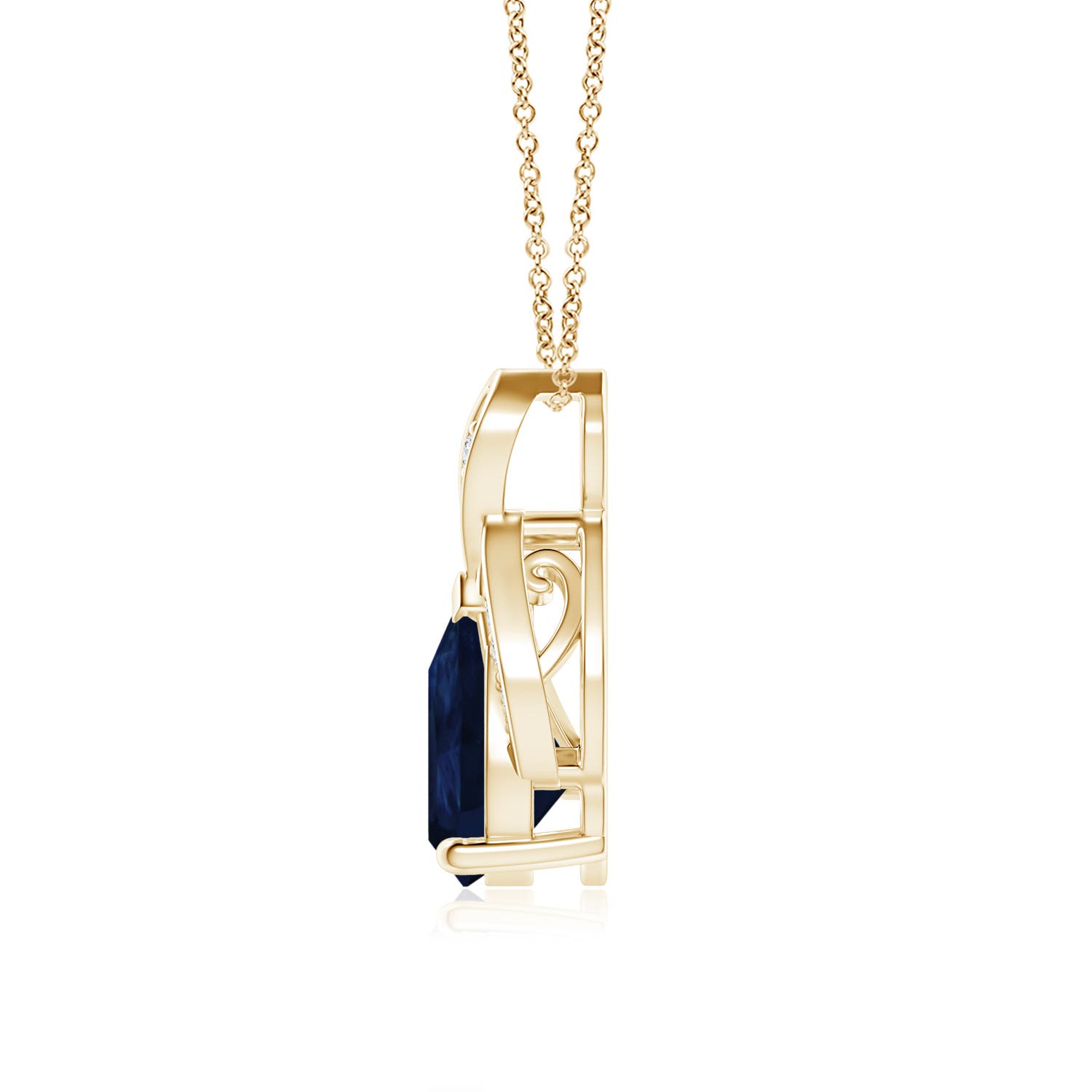 A - Blue Sapphire / 1.86 CT / 14 KT Yellow Gold