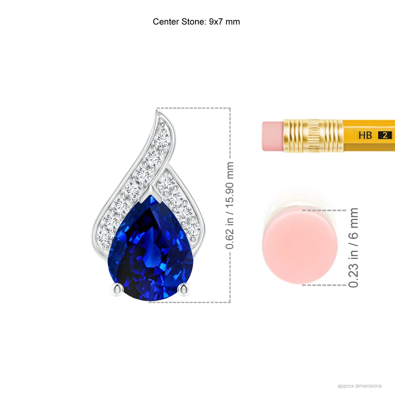 AAAA - Blue Sapphire / 1.86 CT / 14 KT White Gold