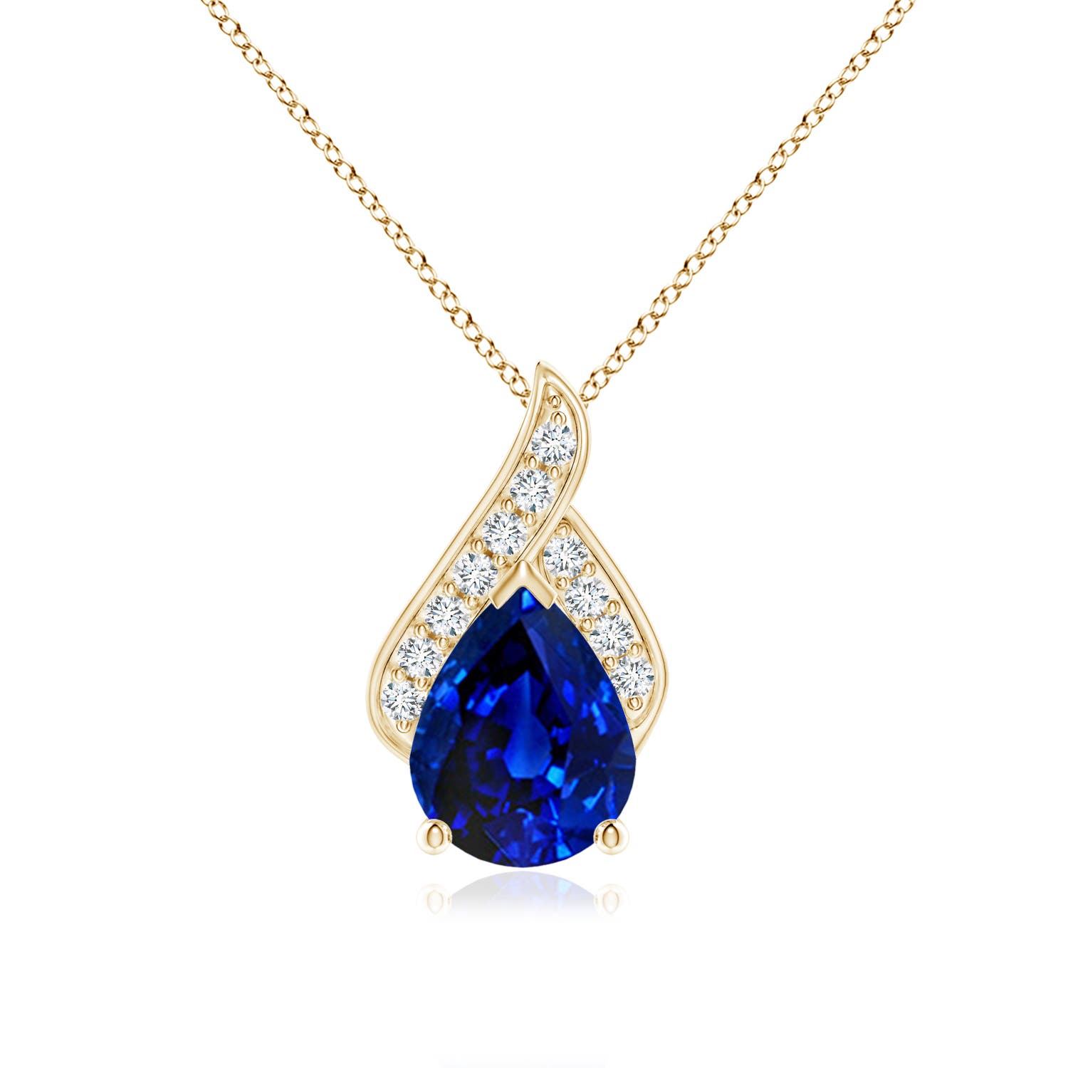 AAAA - Blue Sapphire / 1.86 CT / 14 KT Yellow Gold