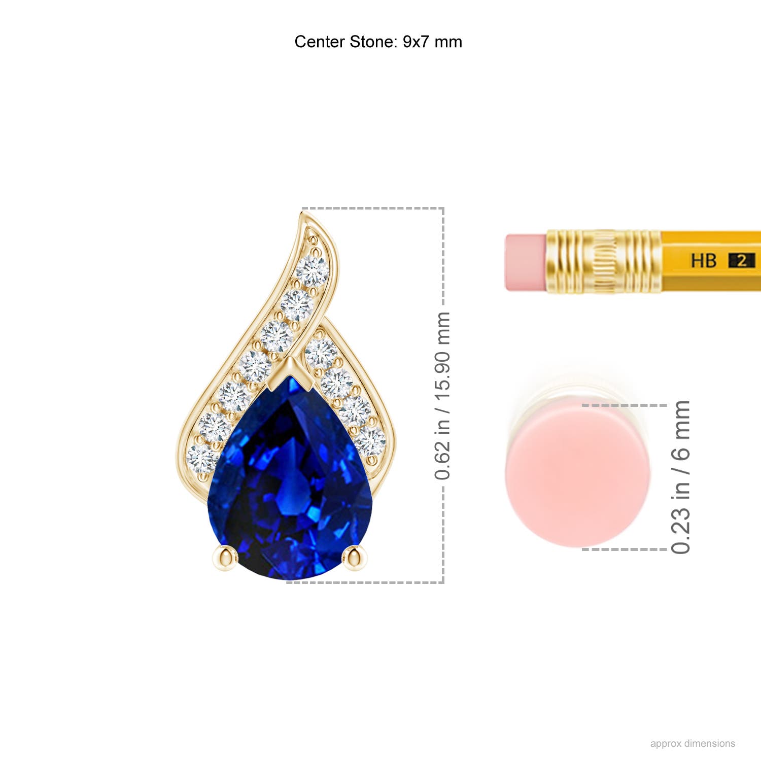 AAAA - Blue Sapphire / 1.86 CT / 14 KT Yellow Gold