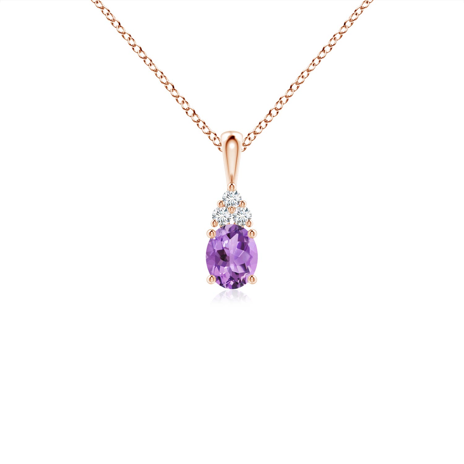 A - Amethyst / 0.34 CT / 14 KT Rose Gold