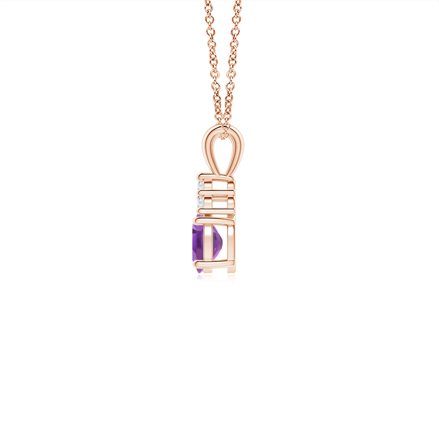 A - Amethyst / 0.34 CT / 14 KT Rose Gold