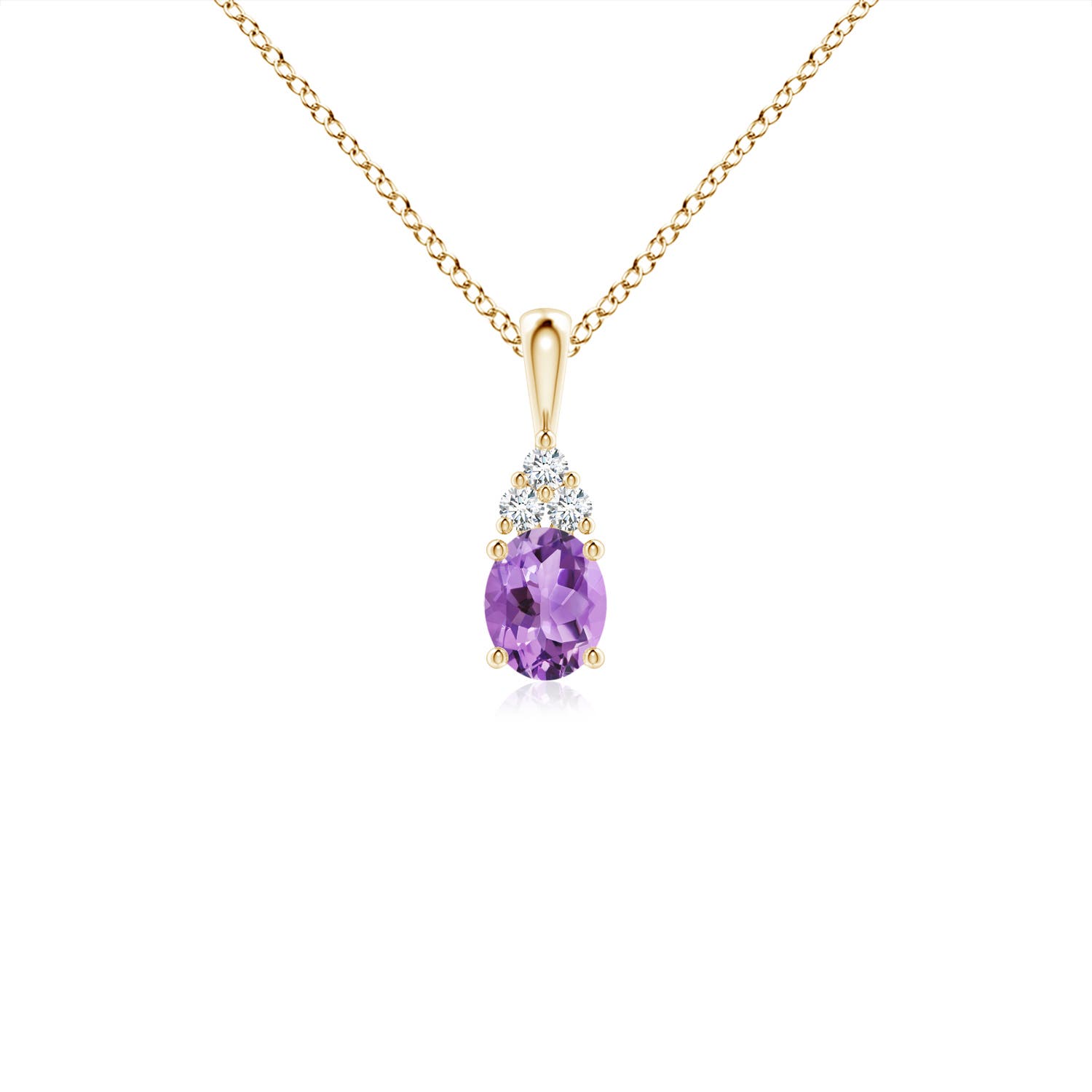 A - Amethyst / 0.34 CT / 14 KT Yellow Gold