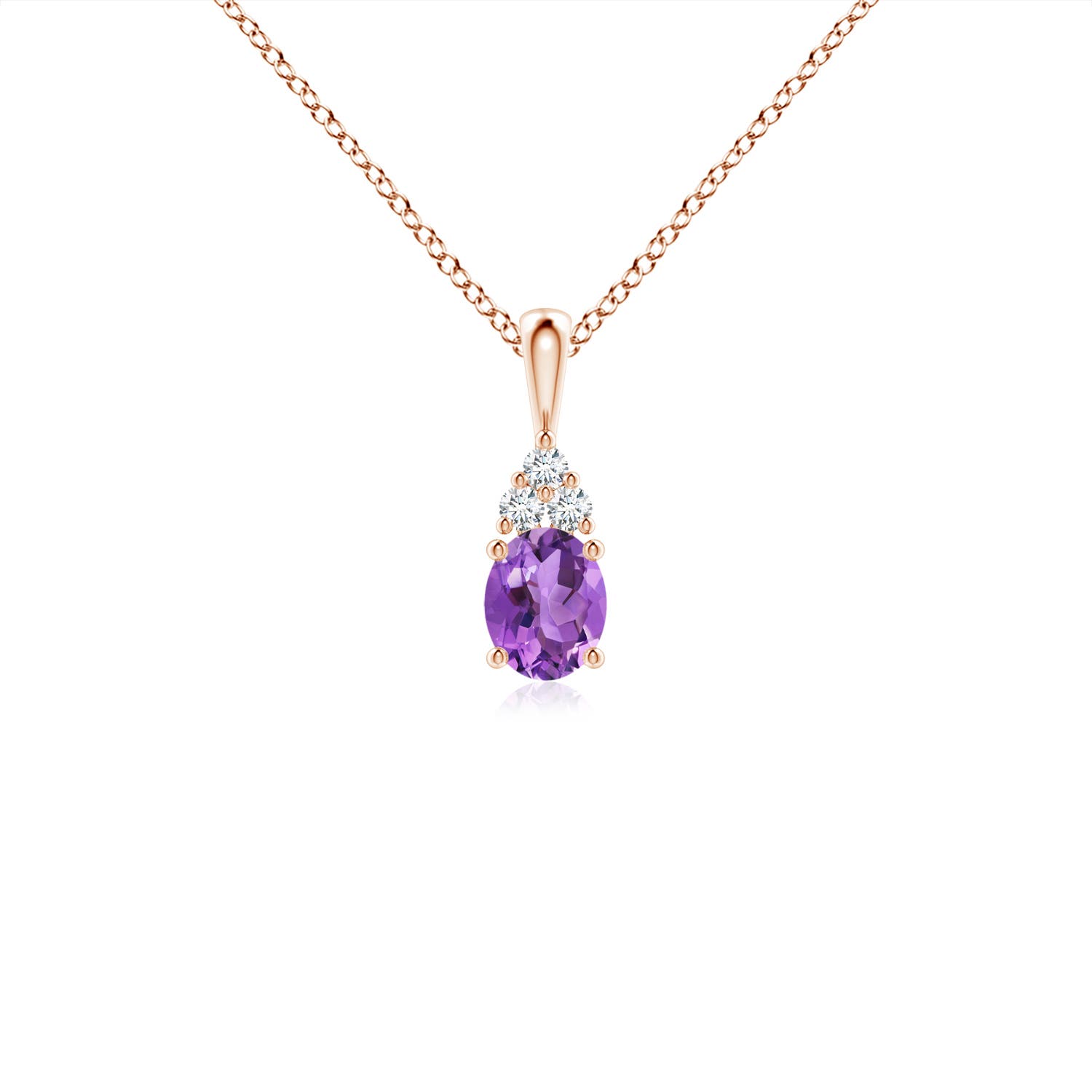 AA - Amethyst / 0.34 CT / 14 KT Rose Gold