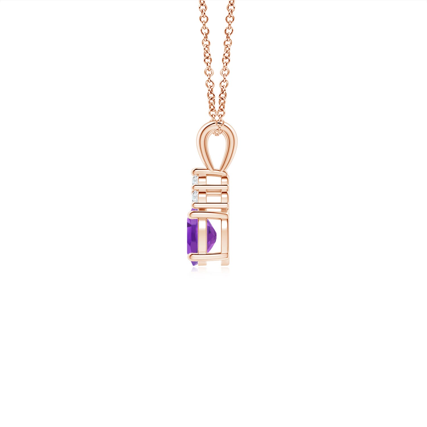 AA - Amethyst / 0.34 CT / 14 KT Rose Gold