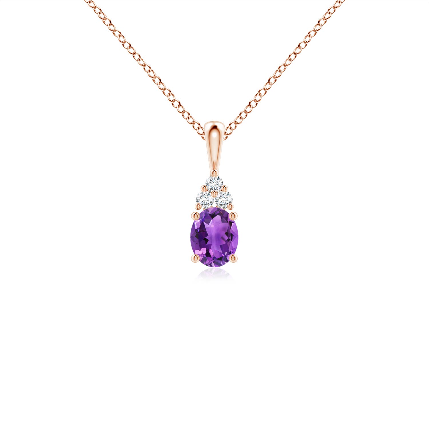 AAA - Amethyst / 0.34 CT / 14 KT Rose Gold