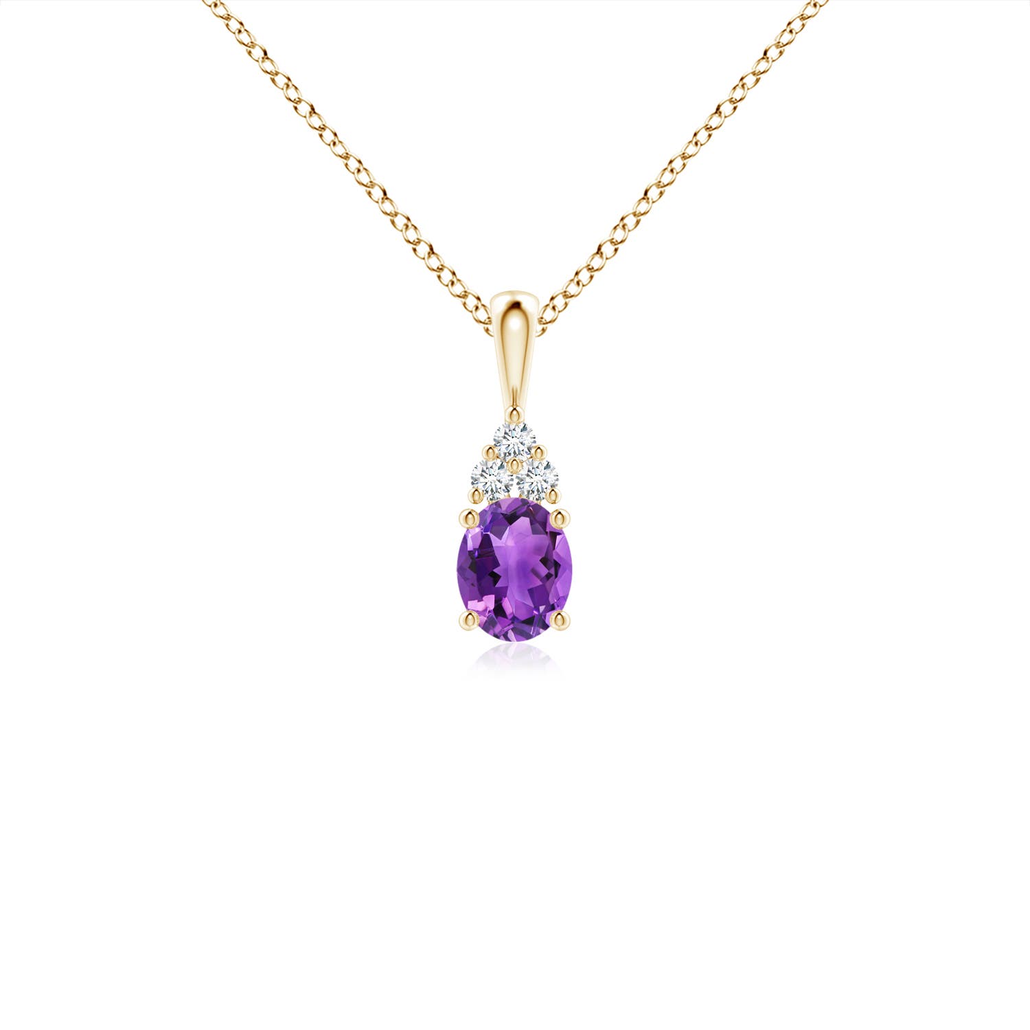 AAA - Amethyst / 0.34 CT / 14 KT Yellow Gold