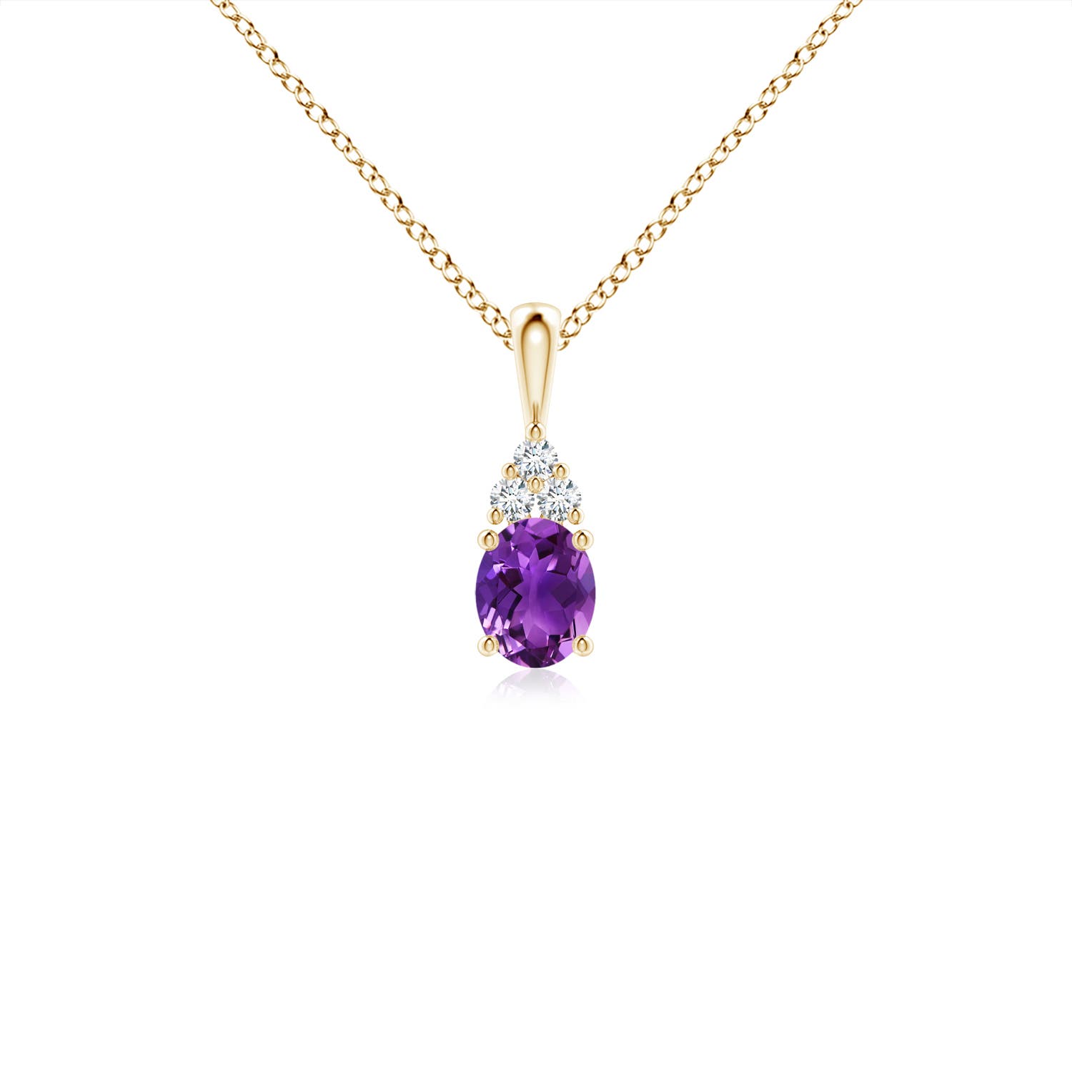 AAAA - Amethyst / 0.34 CT / 14 KT Yellow Gold