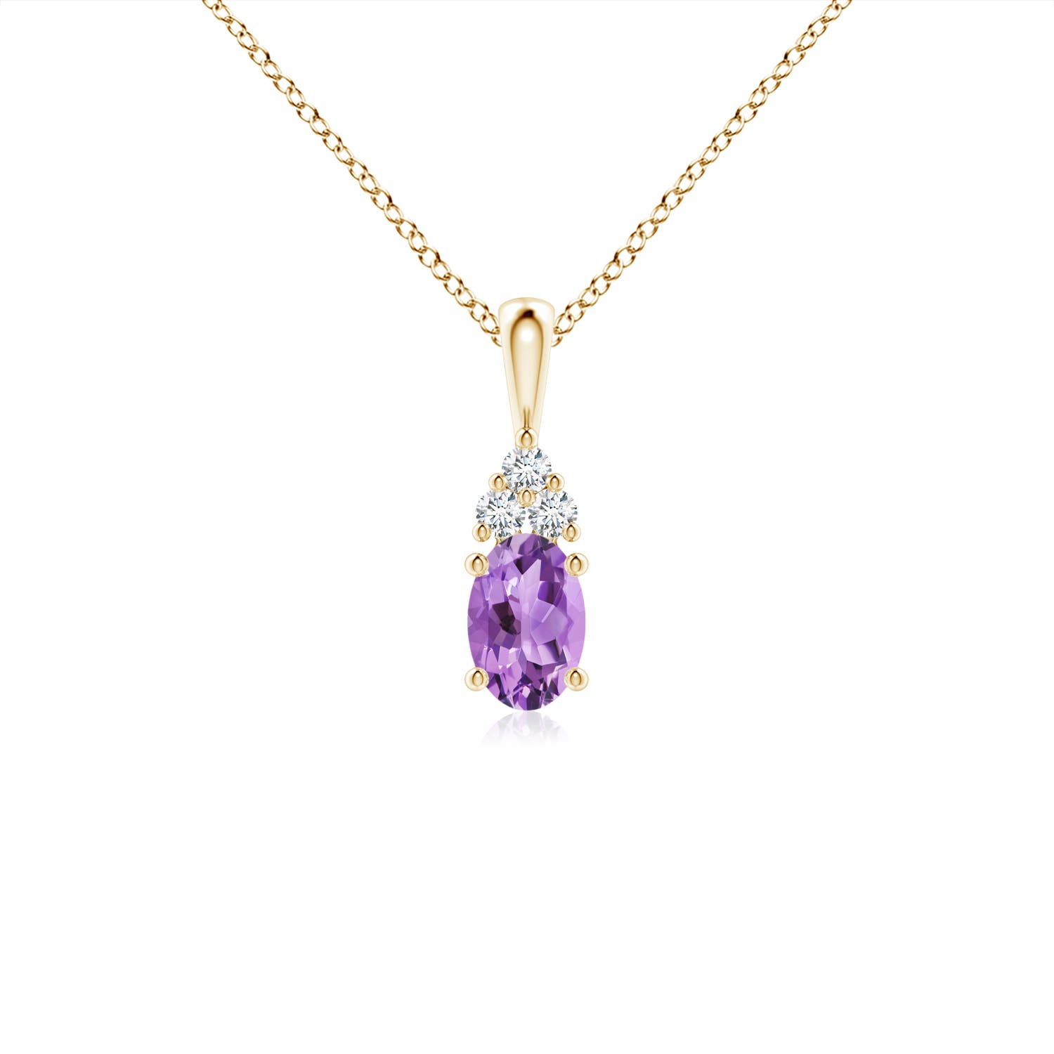 A - Amethyst / 0.46 CT / 14 KT Yellow Gold