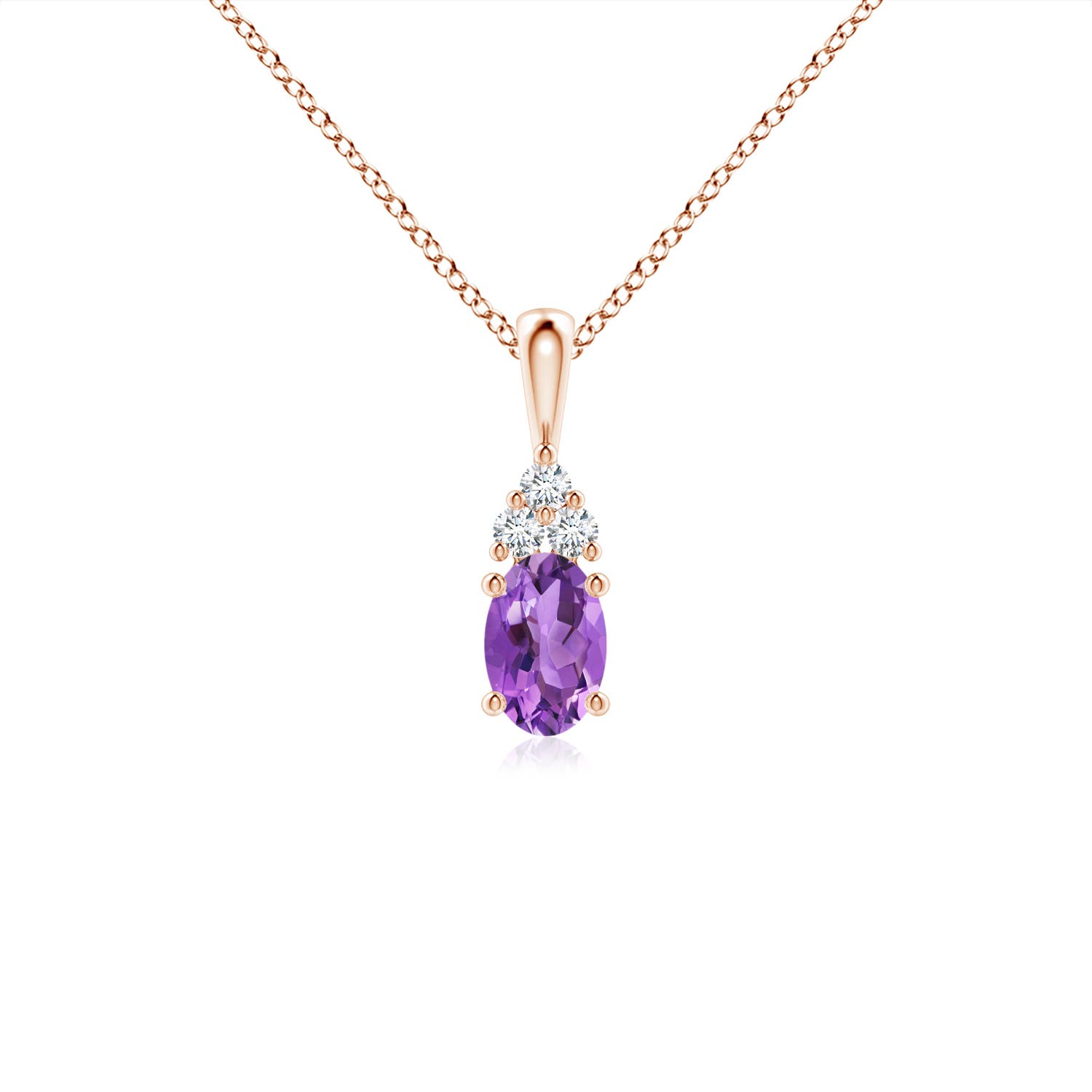 AA - Amethyst / 0.46 CT / 14 KT Rose Gold