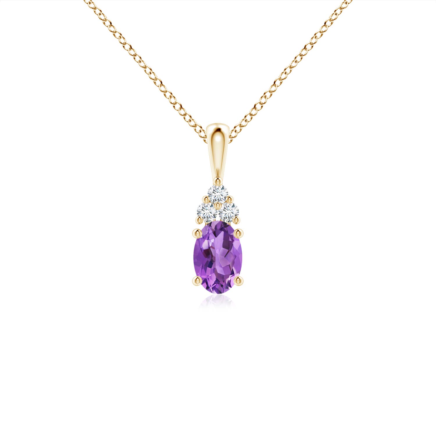 AA - Amethyst / 0.46 CT / 14 KT Yellow Gold