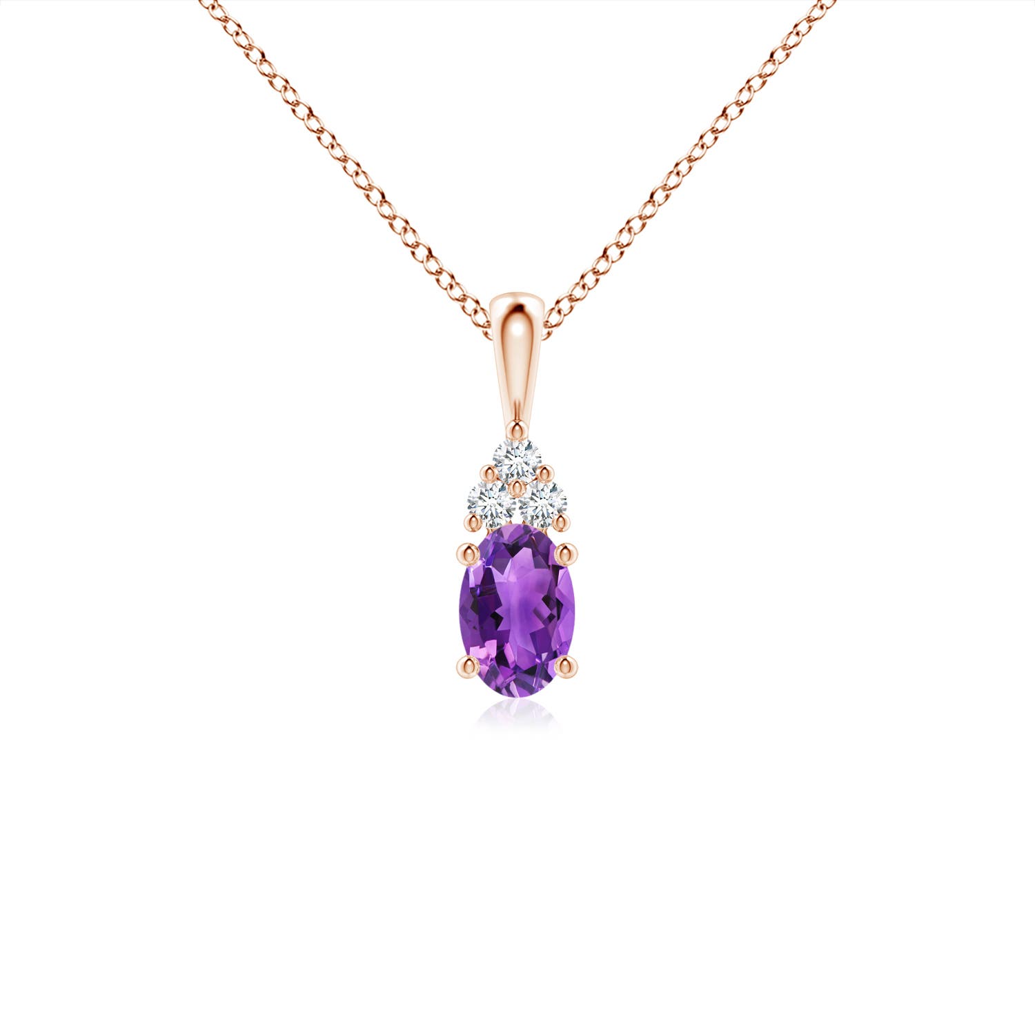 AAA - Amethyst / 0.46 CT / 14 KT Rose Gold