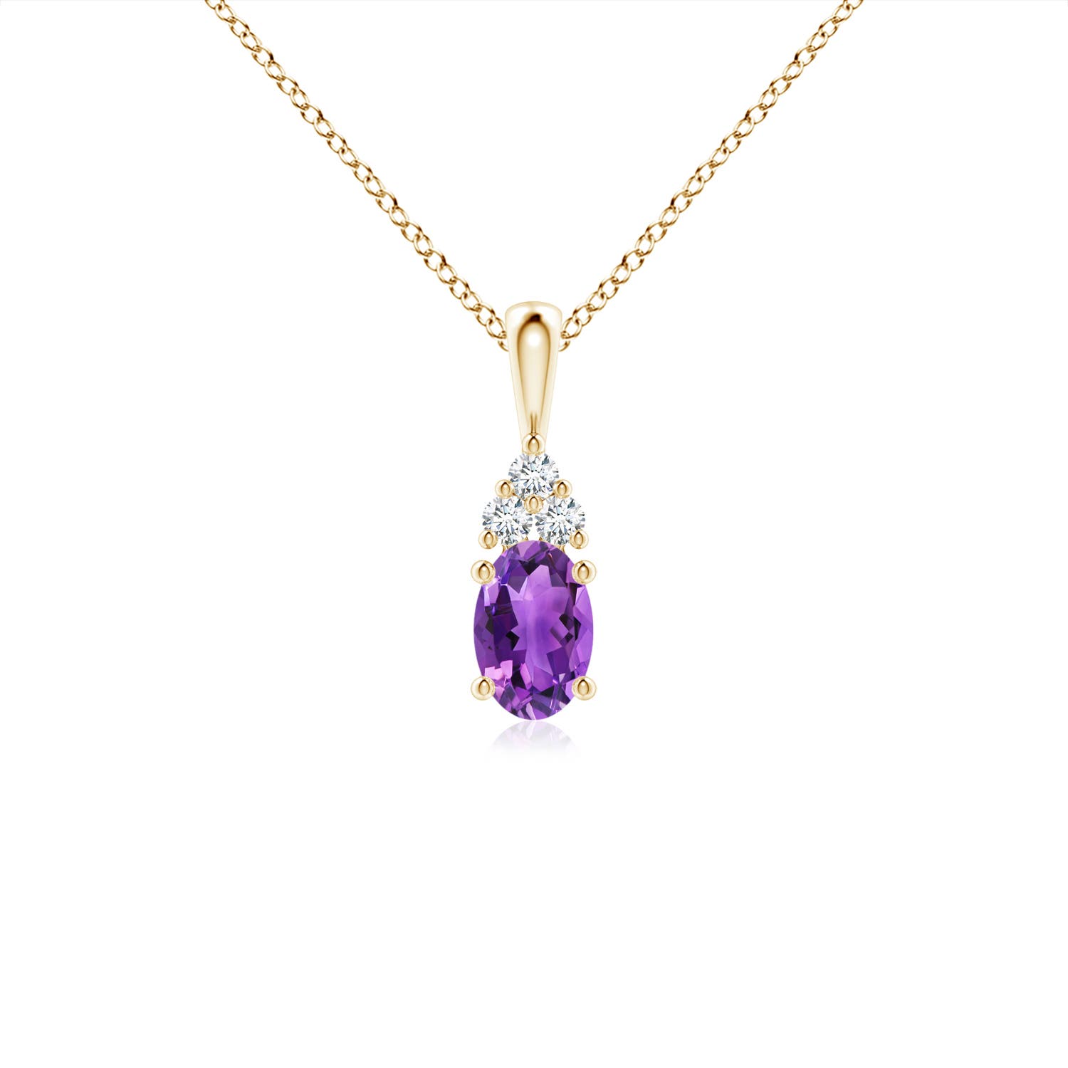 AAA - Amethyst / 0.46 CT / 14 KT Yellow Gold