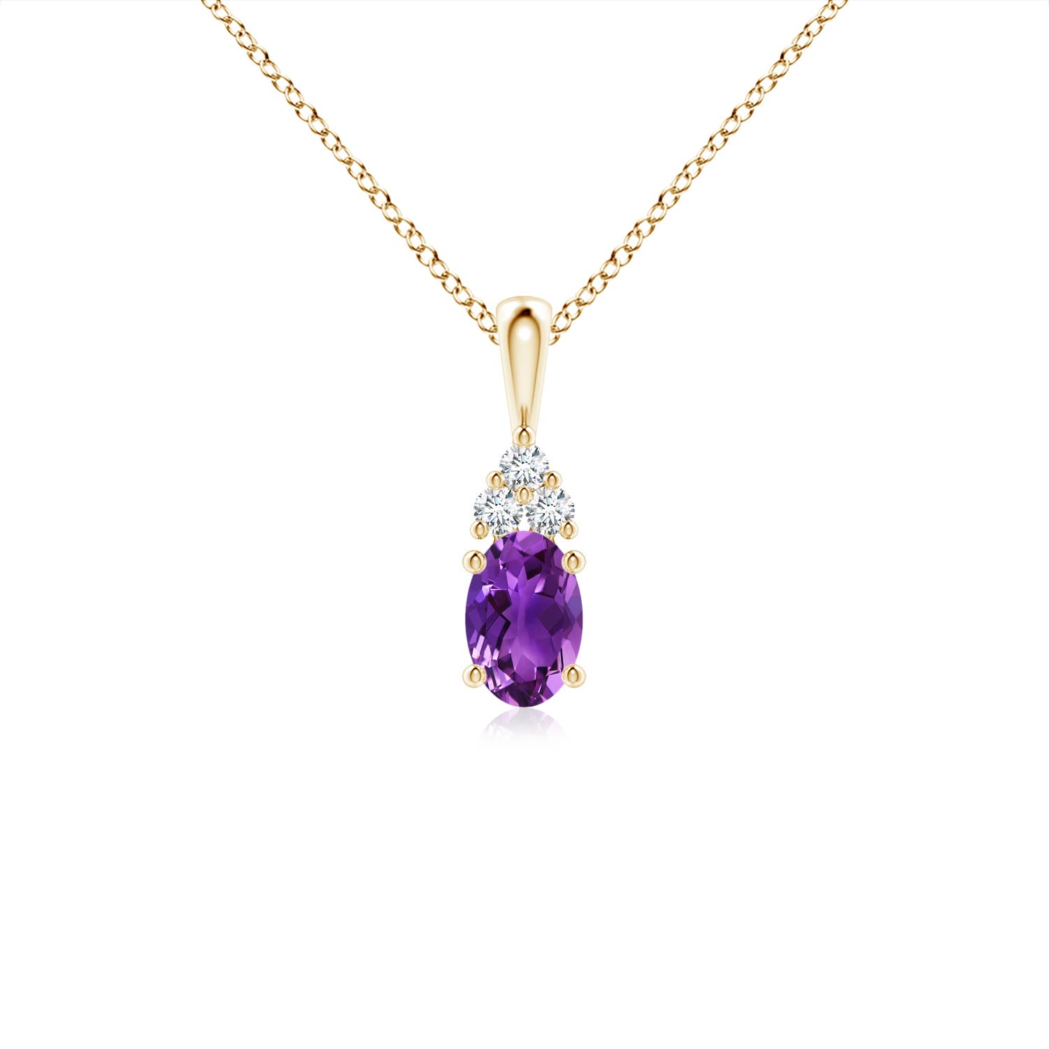 AAAA - Amethyst / 0.46 CT / 14 KT Yellow Gold