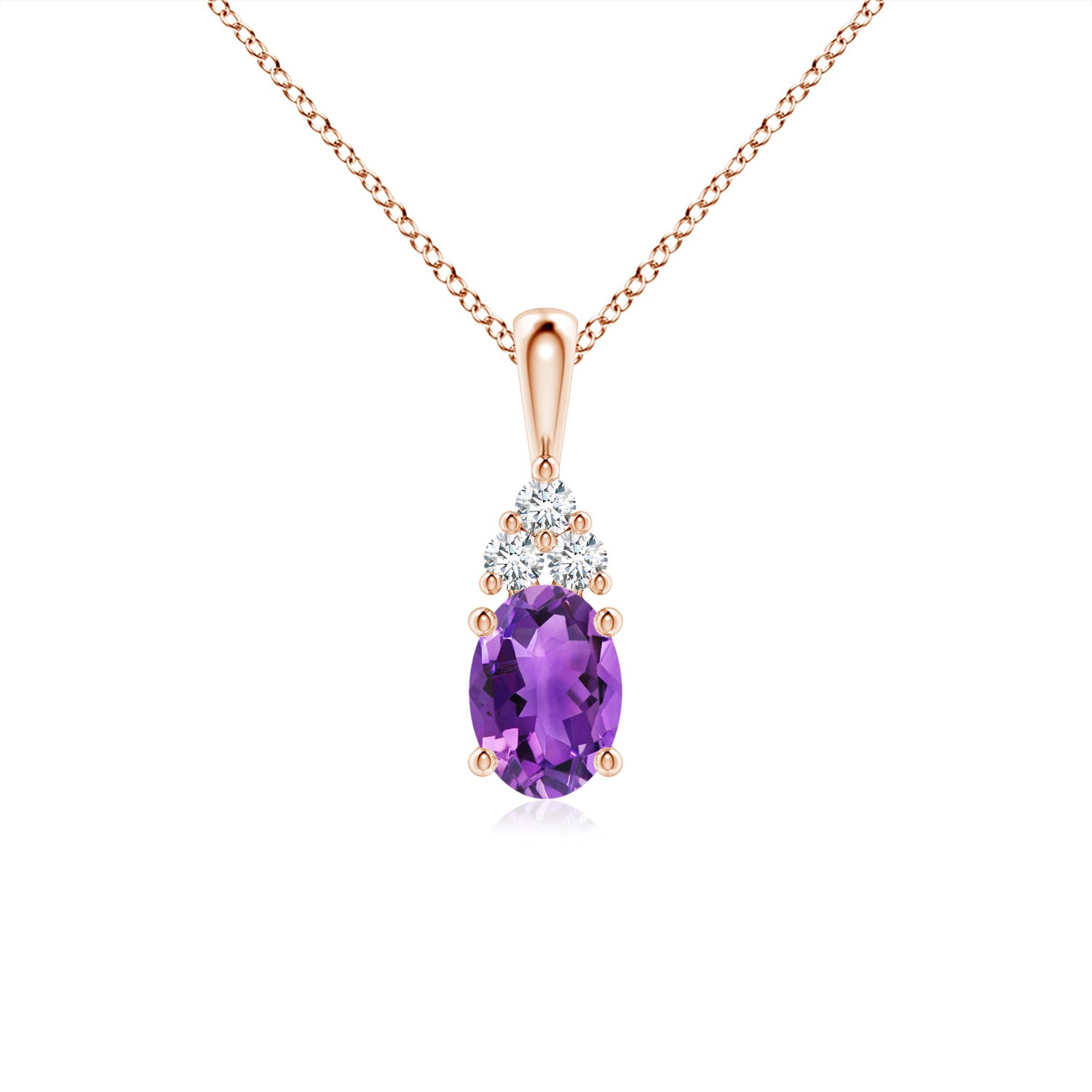 AAA - Amethyst / 0.81 CT / 14 KT Rose Gold