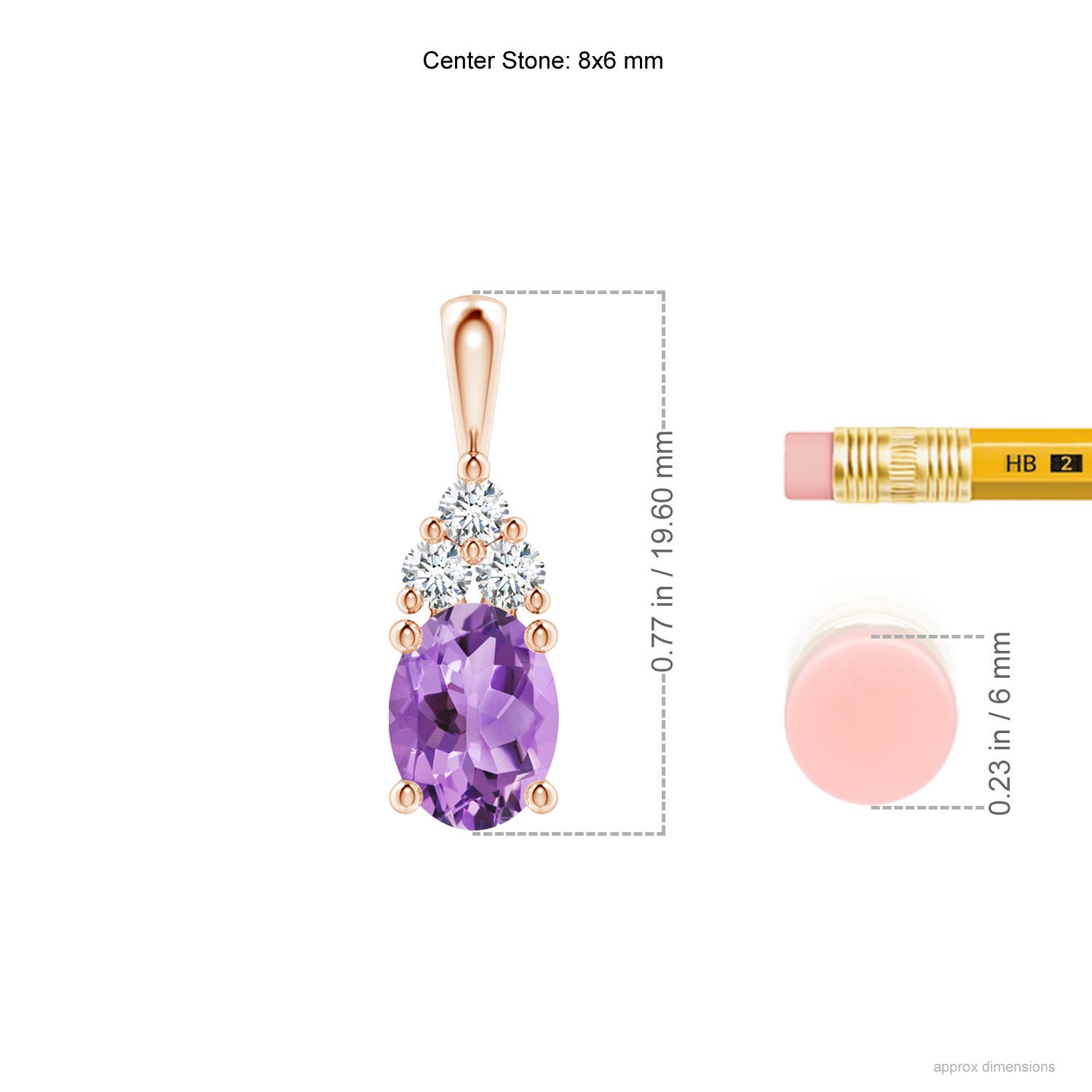 A - Amethyst / 1.36 CT / 14 KT Rose Gold