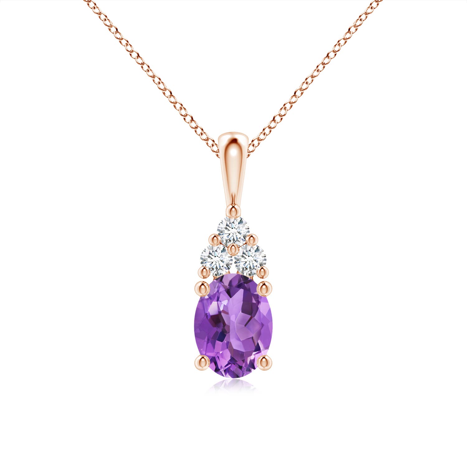 AA - Amethyst / 1.36 CT / 14 KT Rose Gold