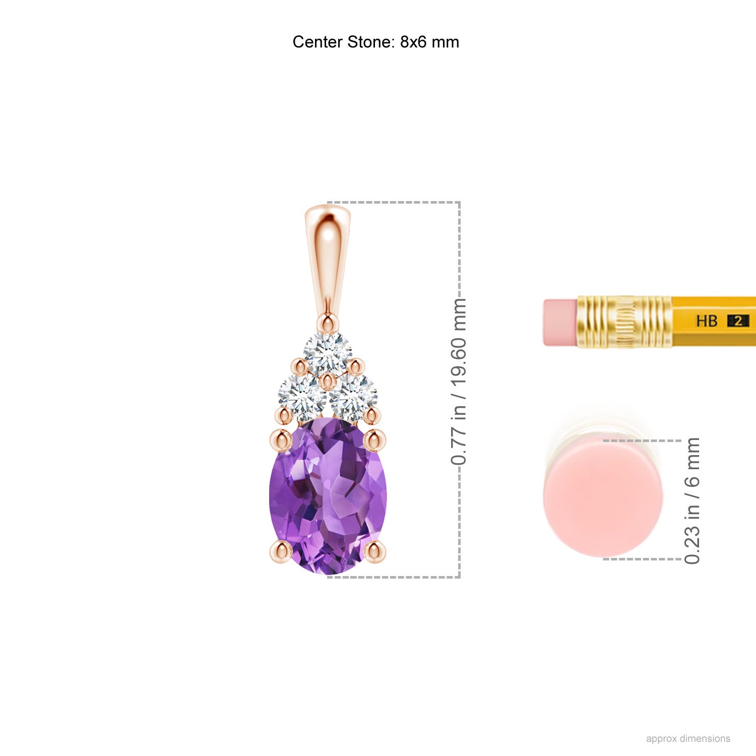 AA - Amethyst / 1.36 CT / 14 KT Rose Gold