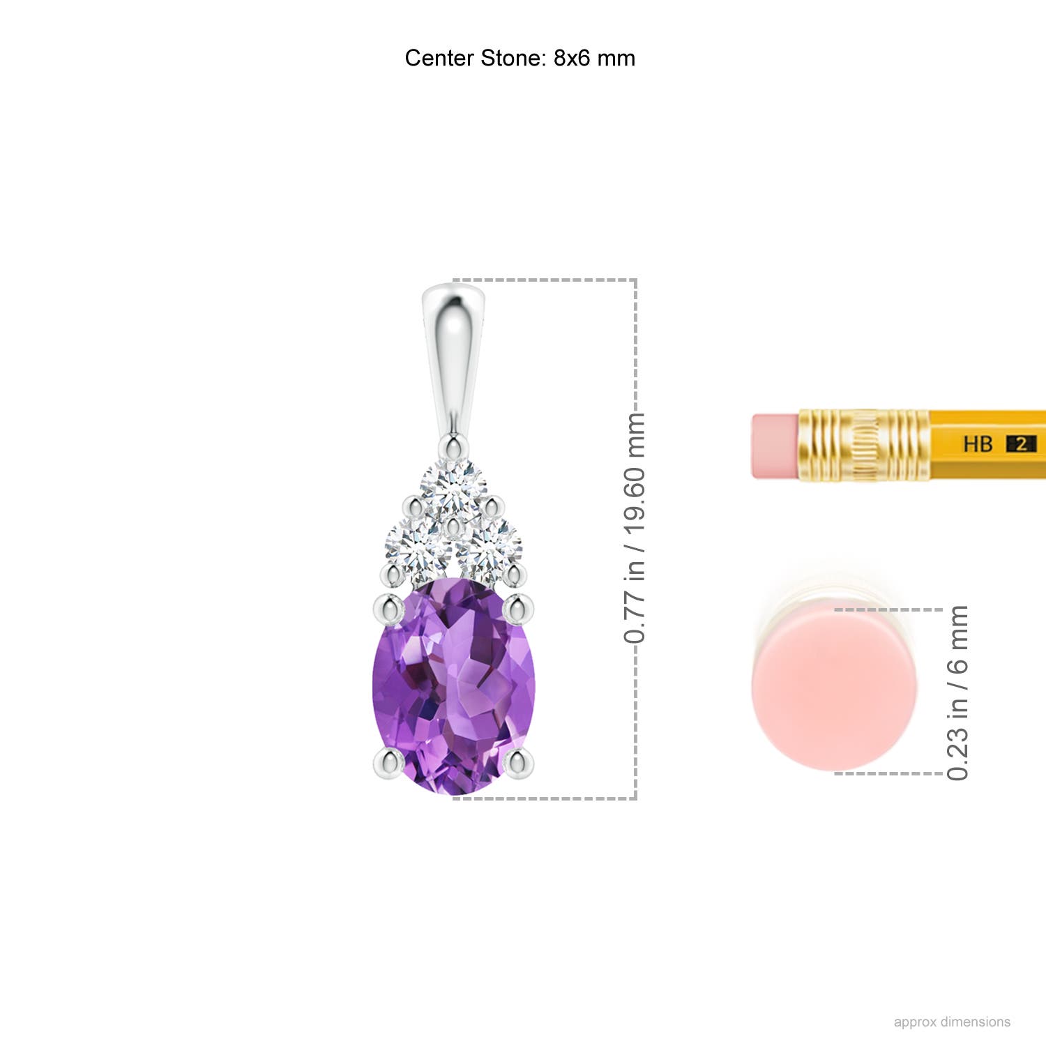 AA - Amethyst / 1.36 CT / 14 KT White Gold