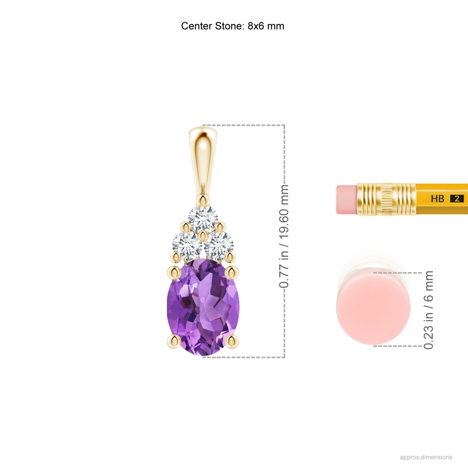 AA - Amethyst / 1.36 CT / 14 KT Yellow Gold