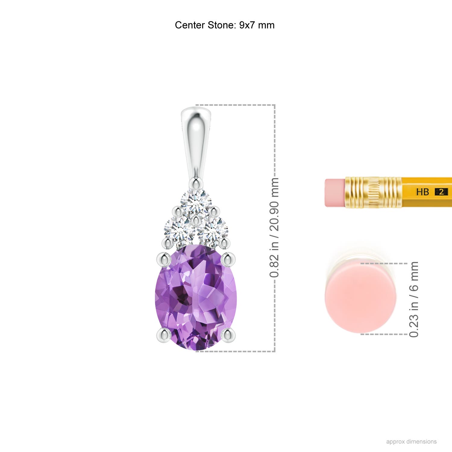 A - Amethyst / 1.83 CT / 14 KT White Gold