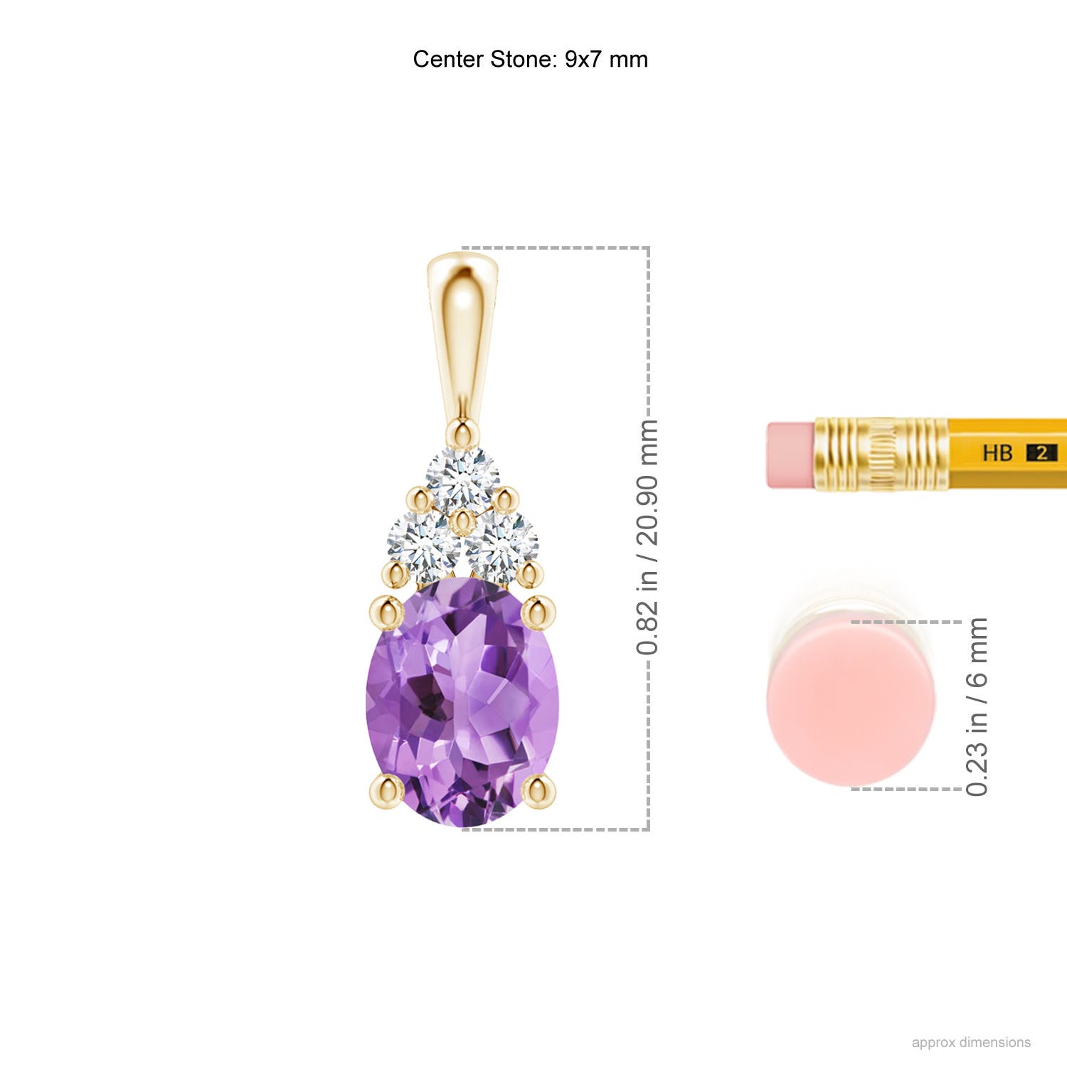 A - Amethyst / 1.83 CT / 14 KT Yellow Gold