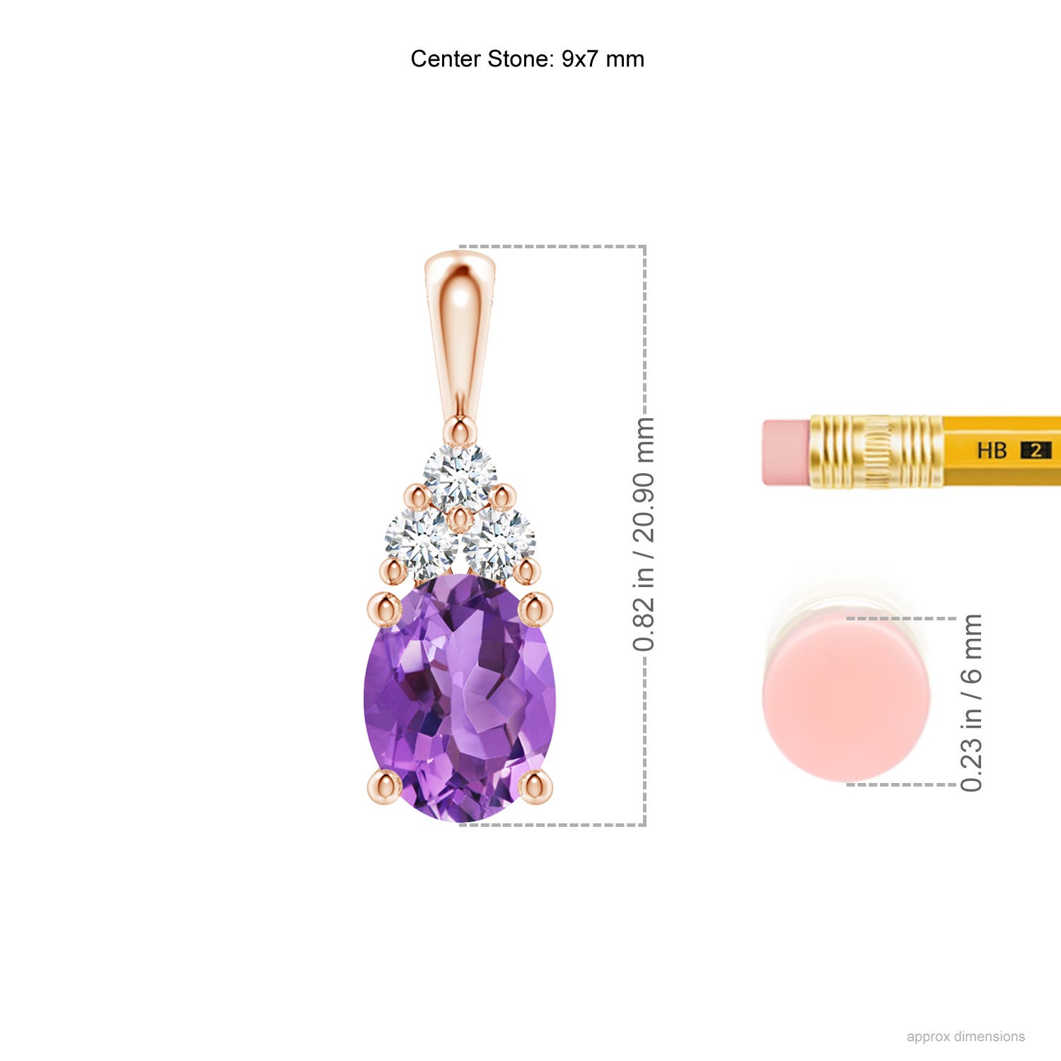 AA - Amethyst / 1.83 CT / 14 KT Rose Gold