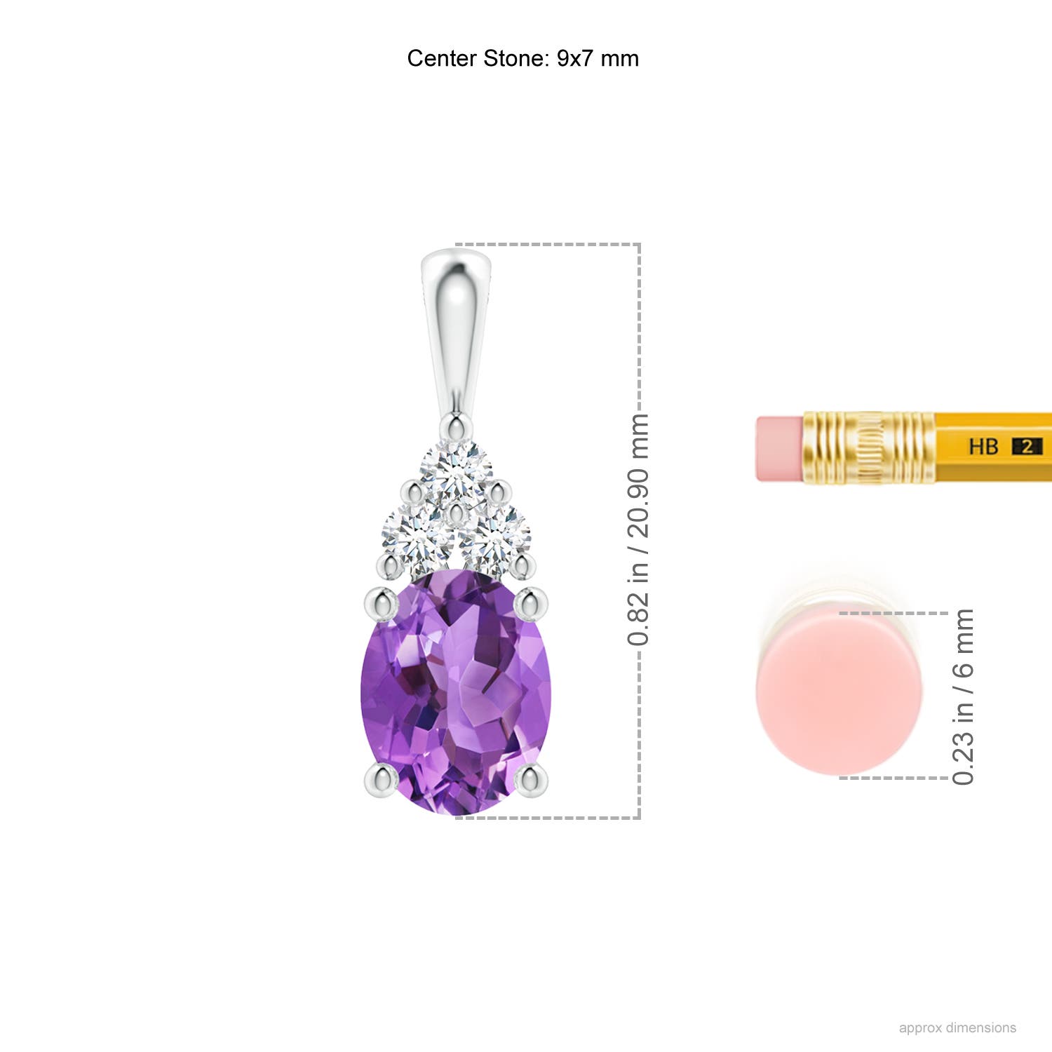 AA - Amethyst / 1.83 CT / 14 KT White Gold