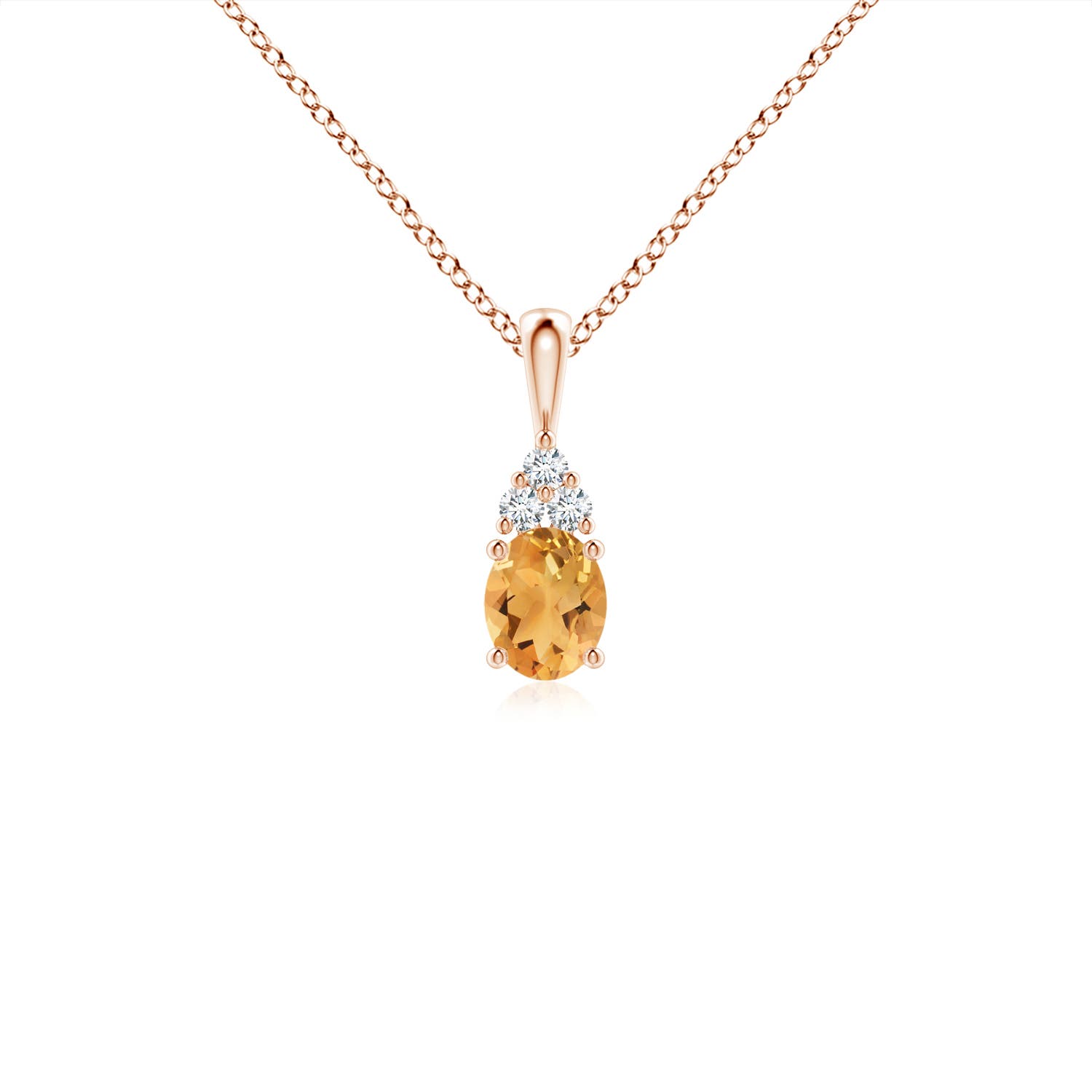 A - Citrine / 0.34 CT / 14 KT Rose Gold