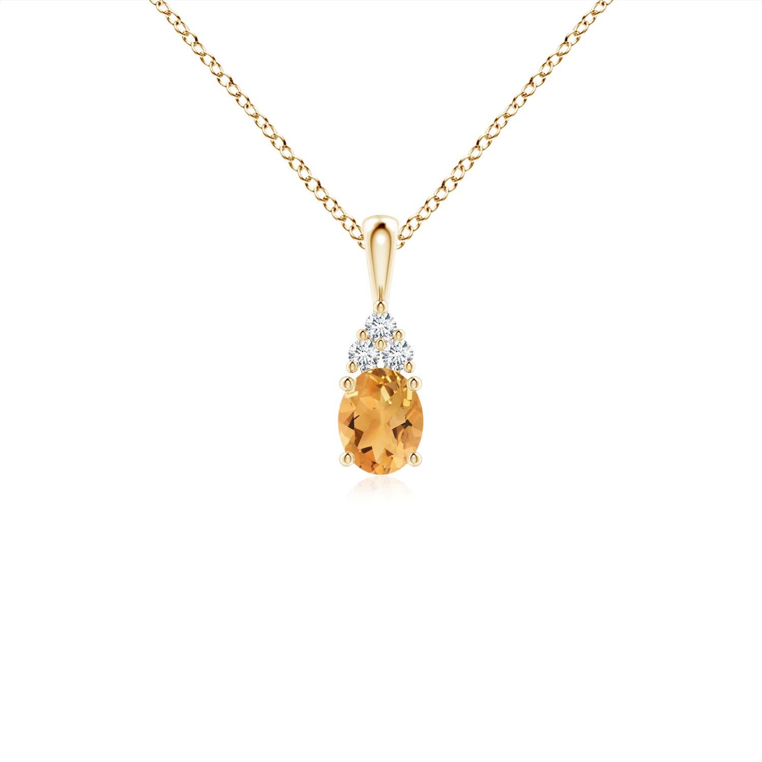 A - Citrine / 0.34 CT / 14 KT Yellow Gold