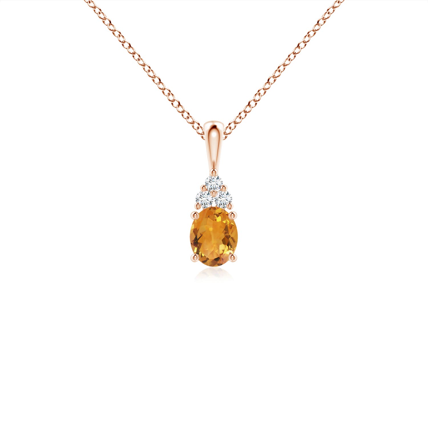 AA - Citrine / 0.34 CT / 14 KT Rose Gold