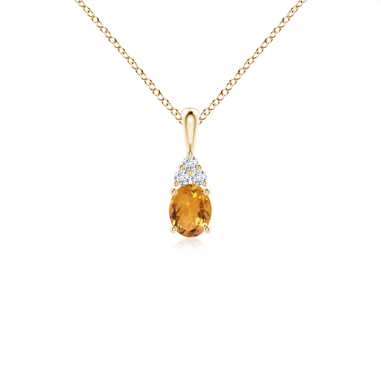 AA - Citrine / 0.34 CT / 14 KT Yellow Gold