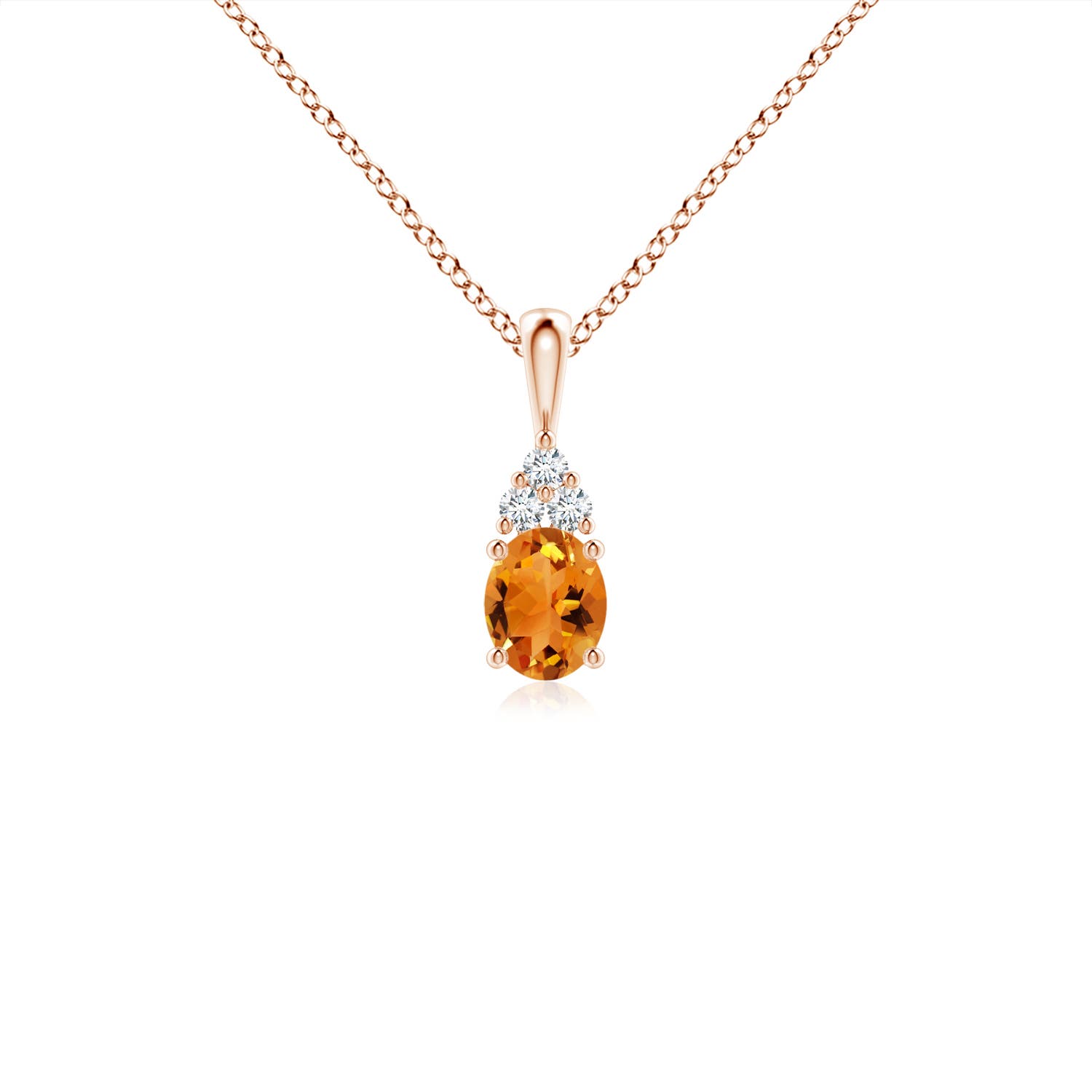 AAA - Citrine / 0.34 CT / 14 KT Rose Gold