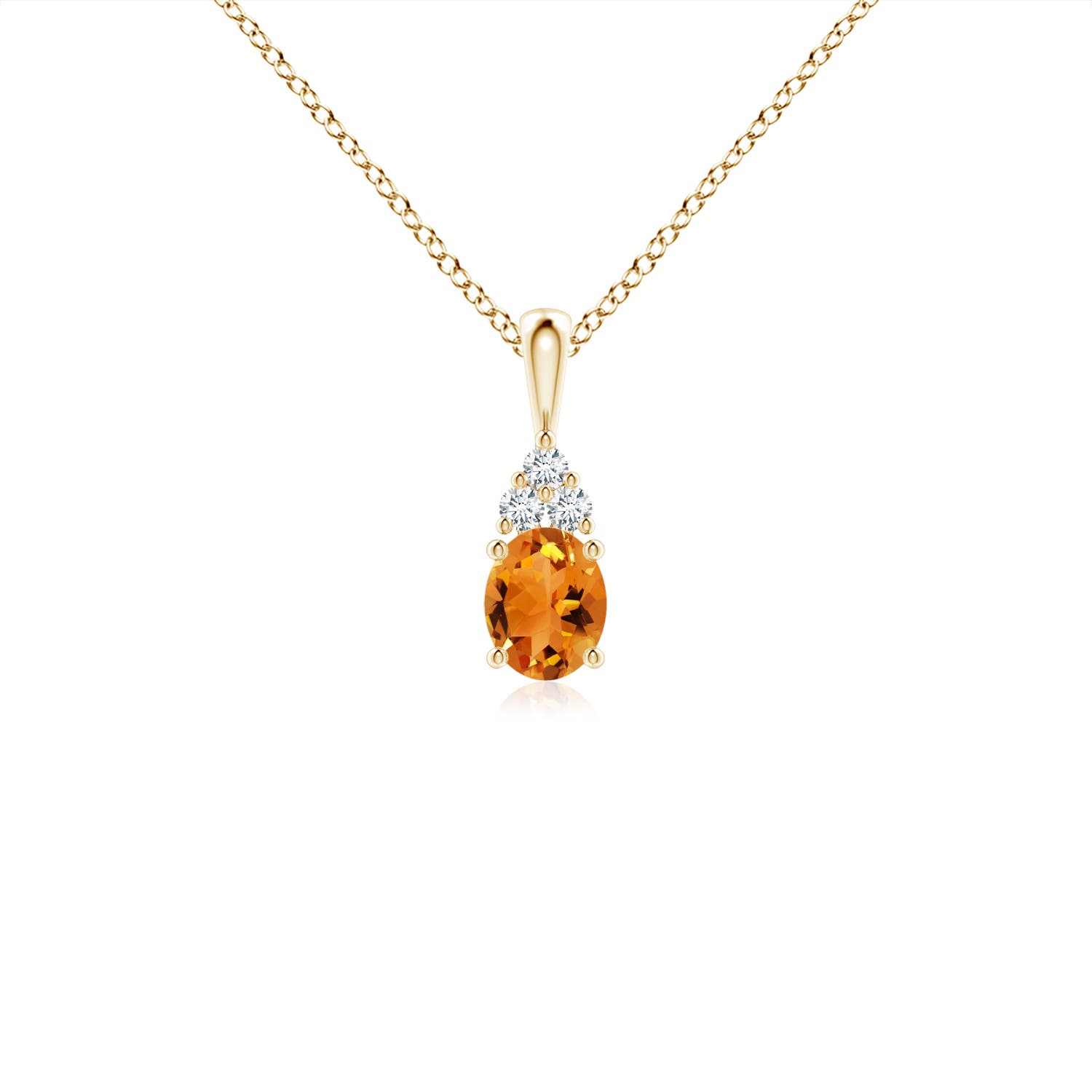 AAA - Citrine / 0.34 CT / 14 KT Yellow Gold