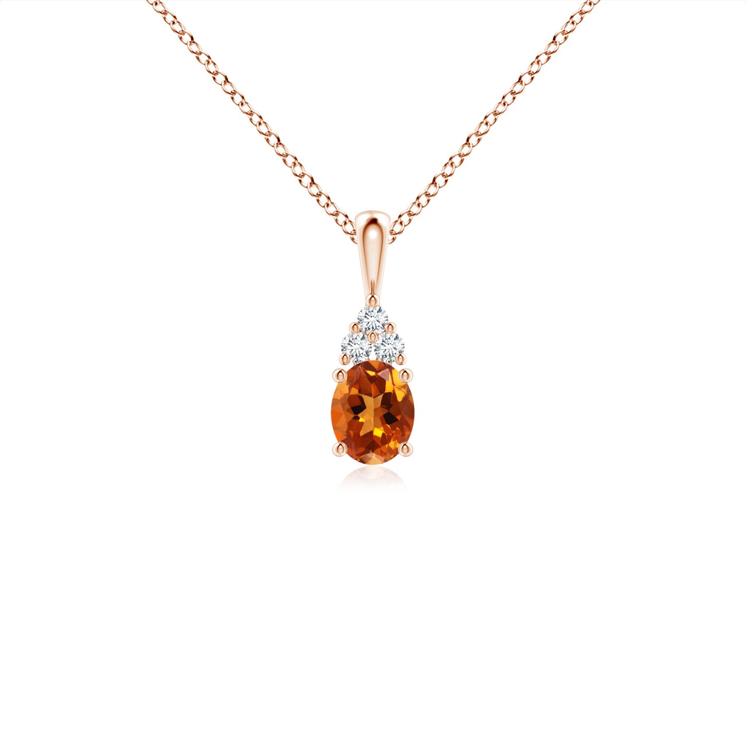 AAAA - Citrine / 0.34 CT / 14 KT Rose Gold