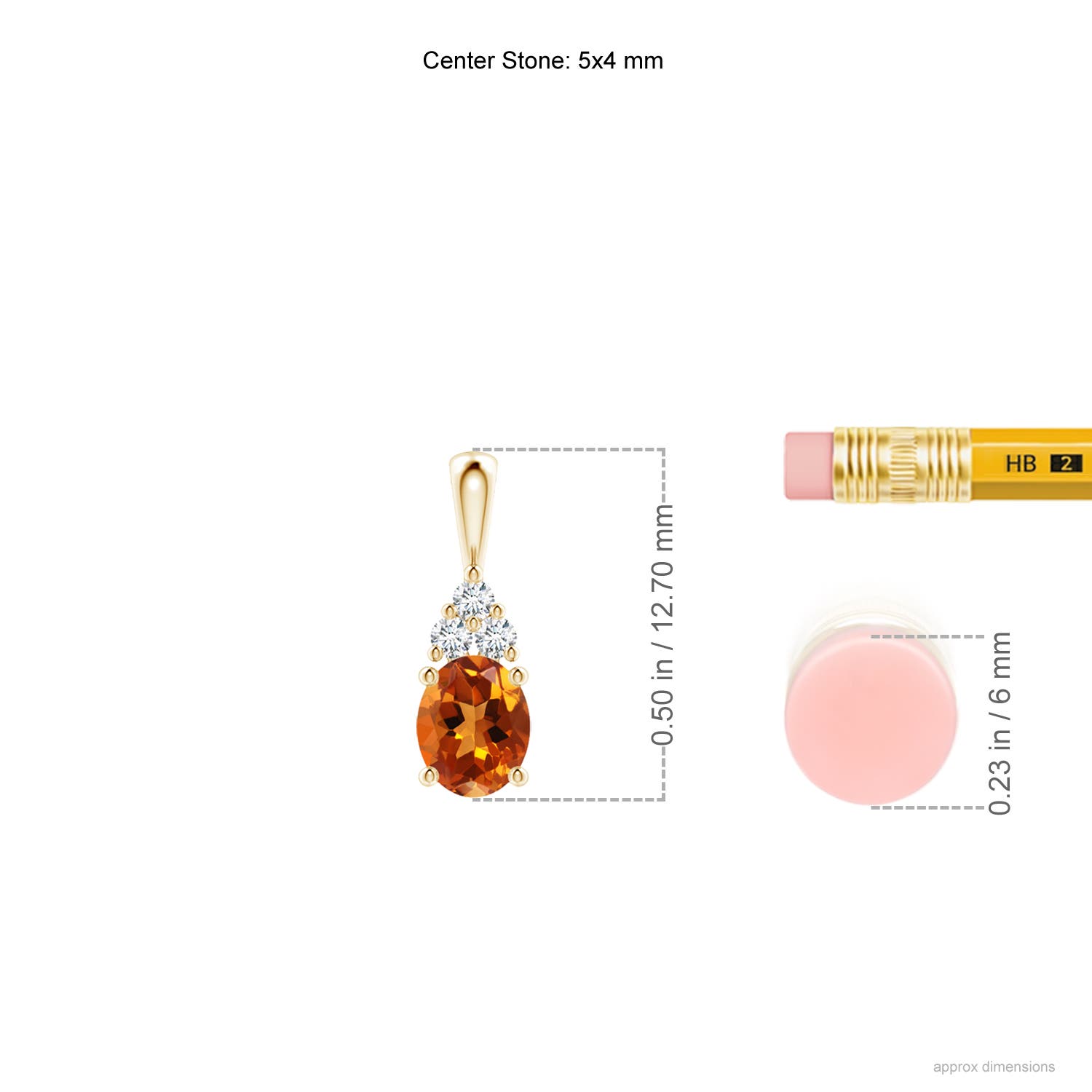 AAAA - Citrine / 0.34 CT / 14 KT Yellow Gold