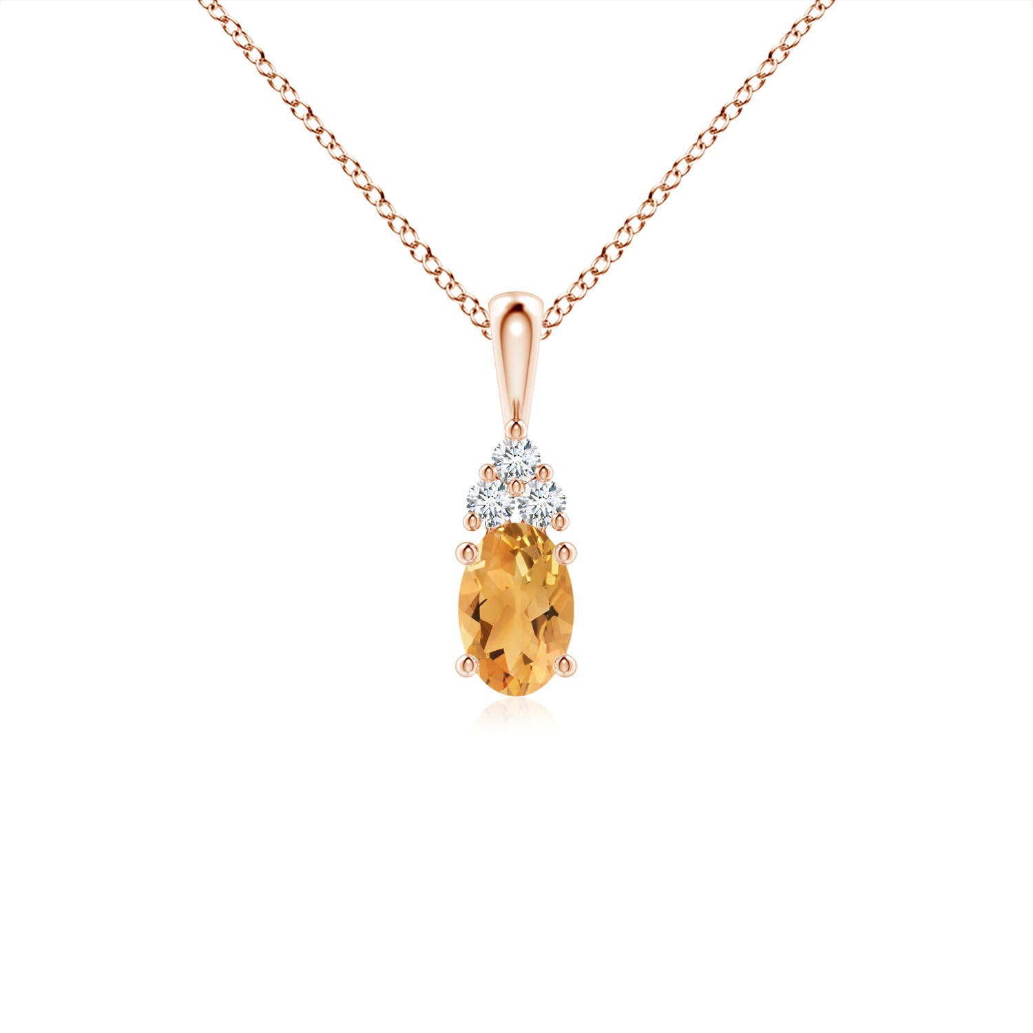 A - Citrine / 0.46 CT / 14 KT Rose Gold