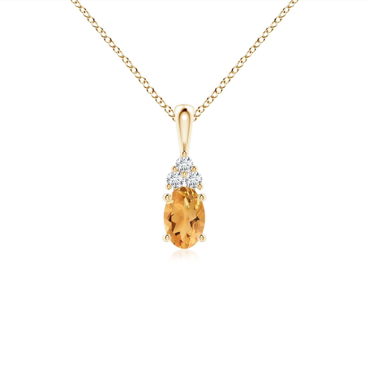 A - Citrine / 0.46 CT / 14 KT Yellow Gold