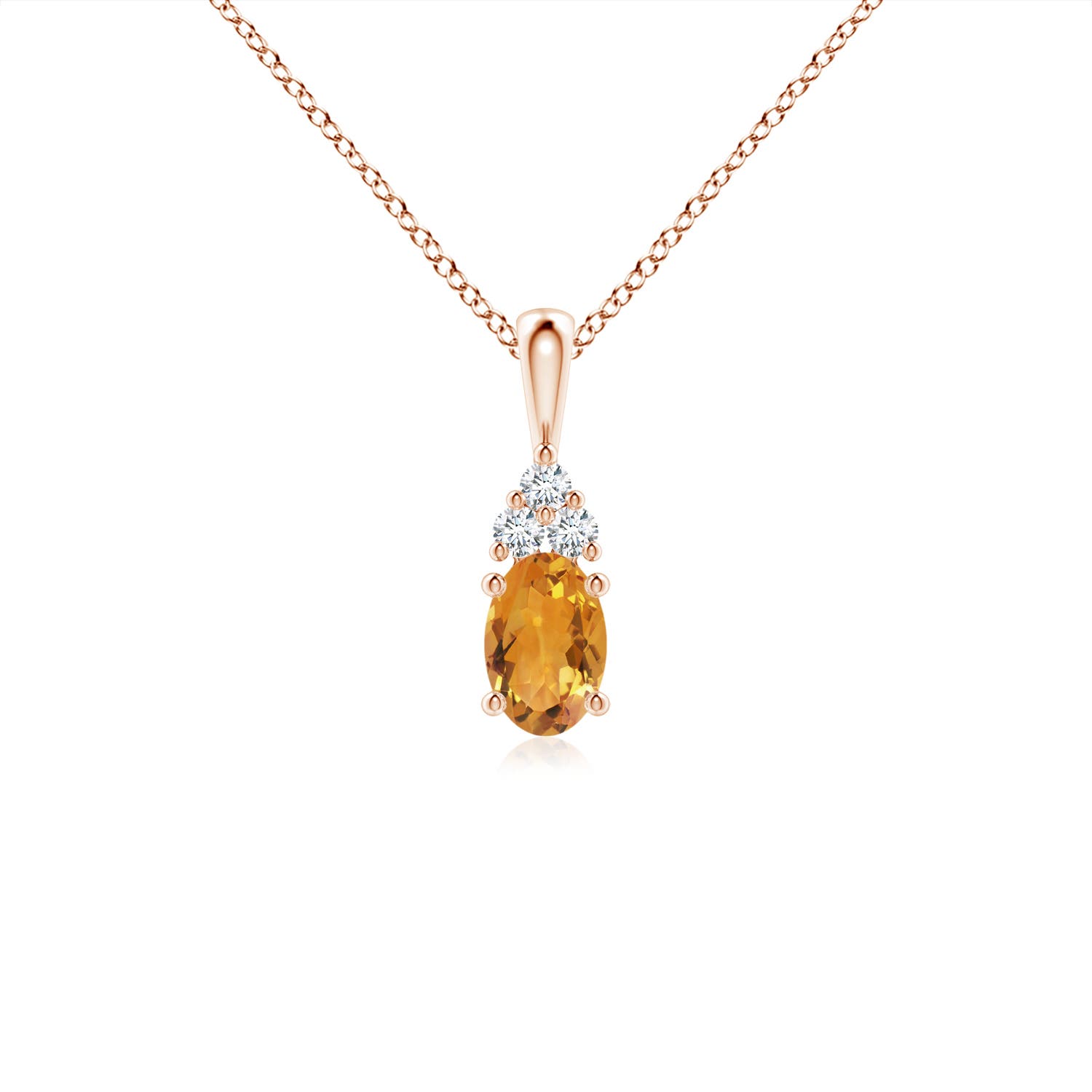 AA - Citrine / 0.46 CT / 14 KT Rose Gold