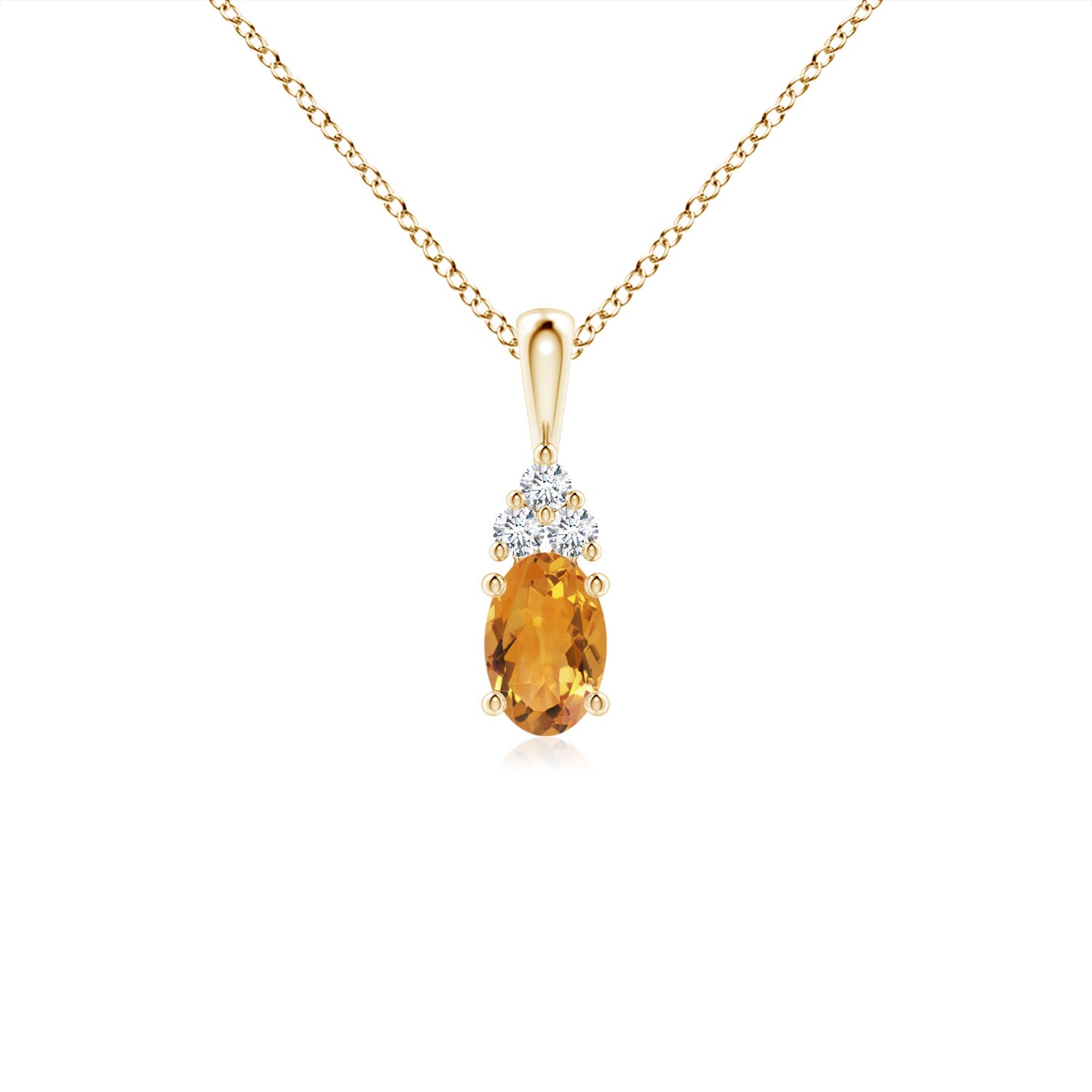 AA - Citrine / 0.46 CT / 14 KT Yellow Gold