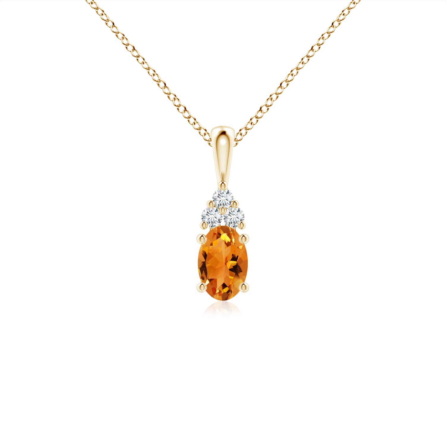 AAA - Citrine / 0.46 CT / 14 KT Yellow Gold