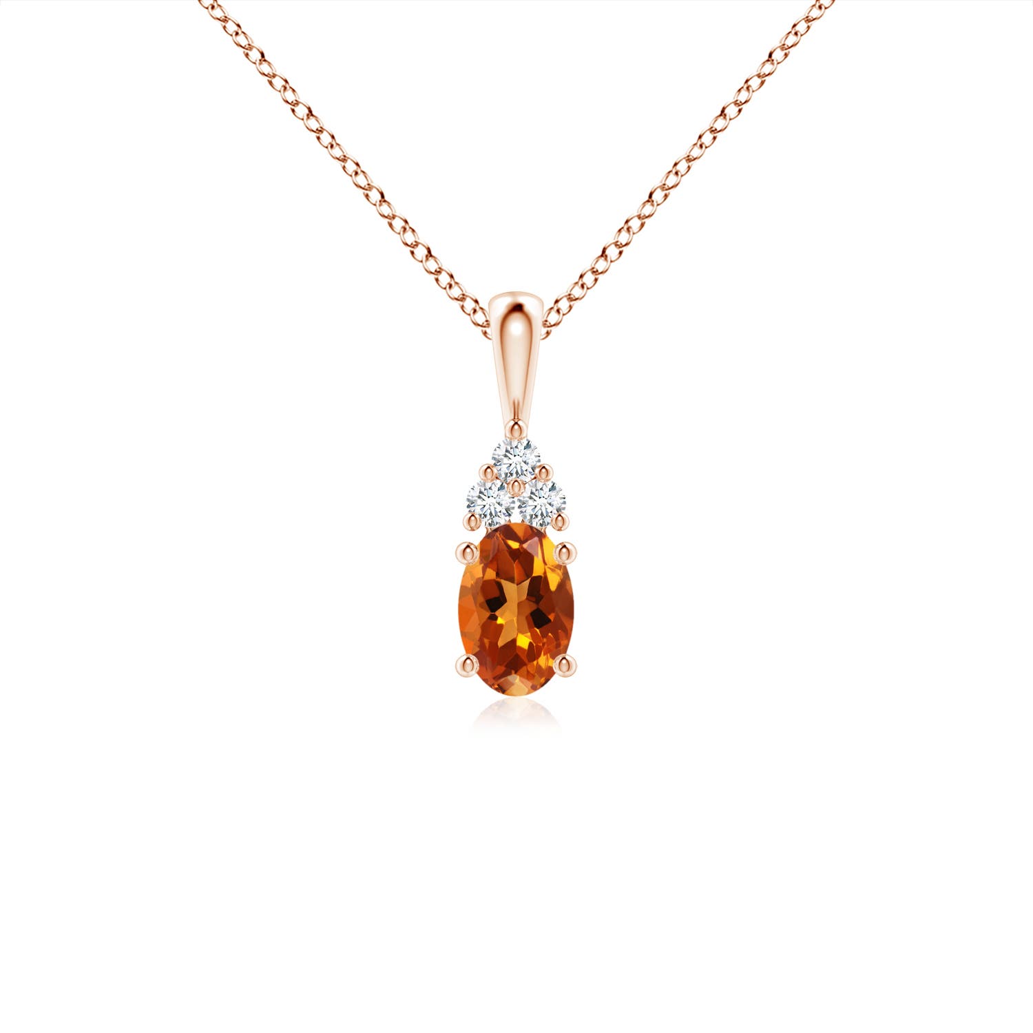 AAAA - Citrine / 0.46 CT / 14 KT Rose Gold