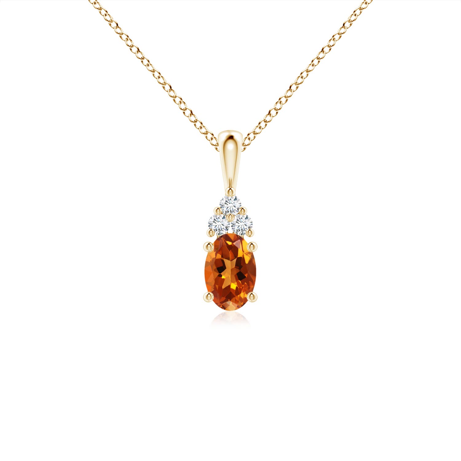 AAAA - Citrine / 0.46 CT / 14 KT Yellow Gold