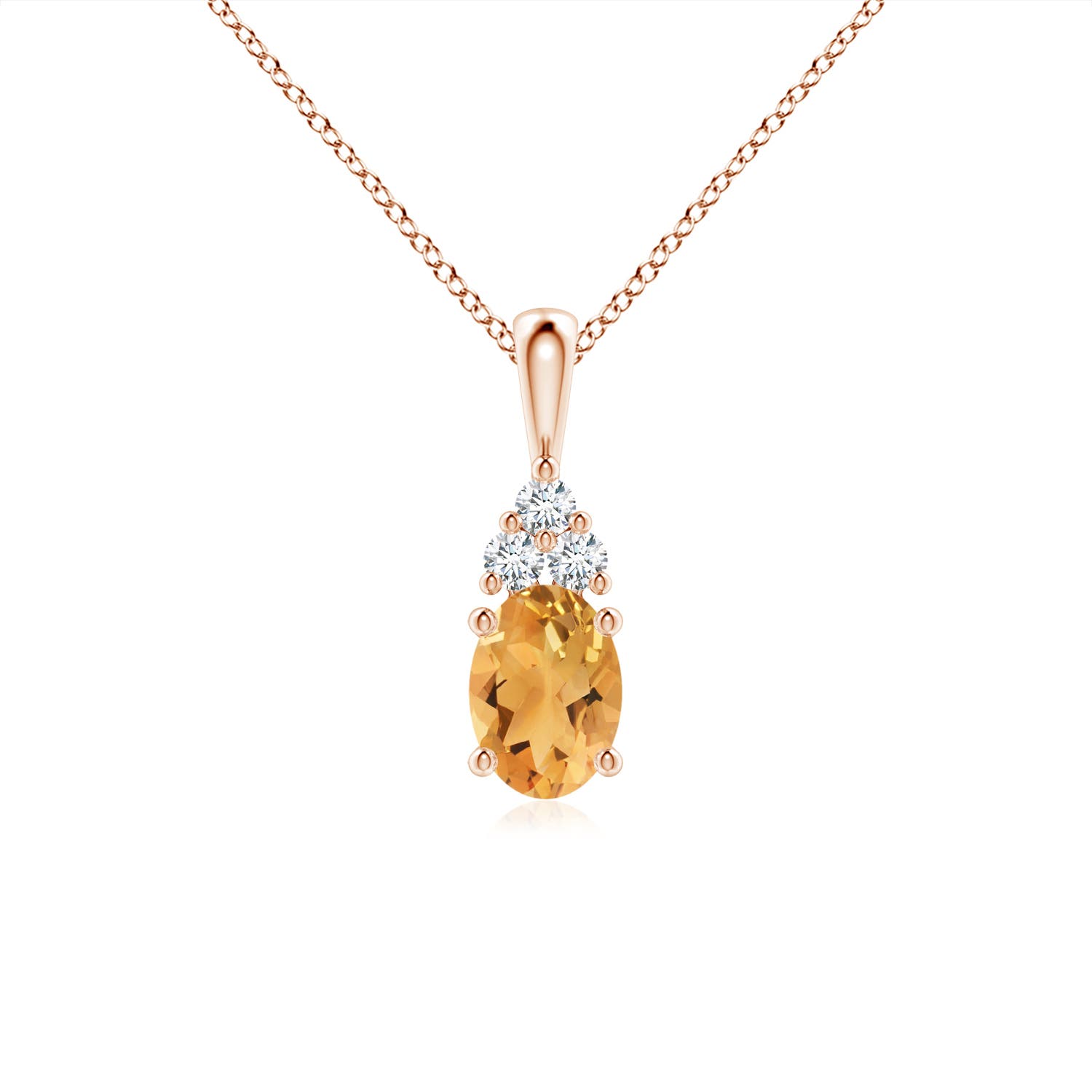 A - Citrine / 0.86 CT / 14 KT Rose Gold