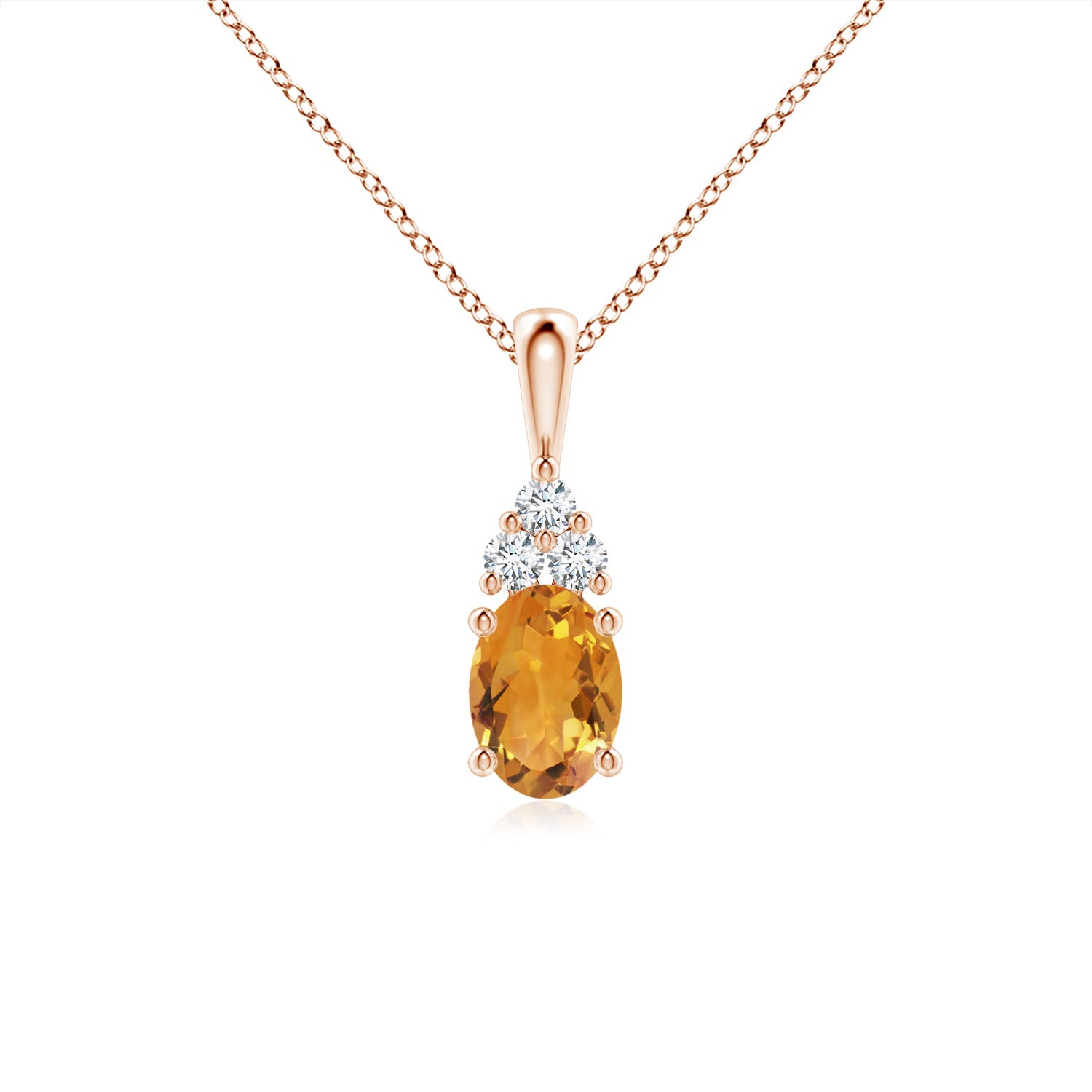 AA - Citrine / 0.86 CT / 14 KT Rose Gold