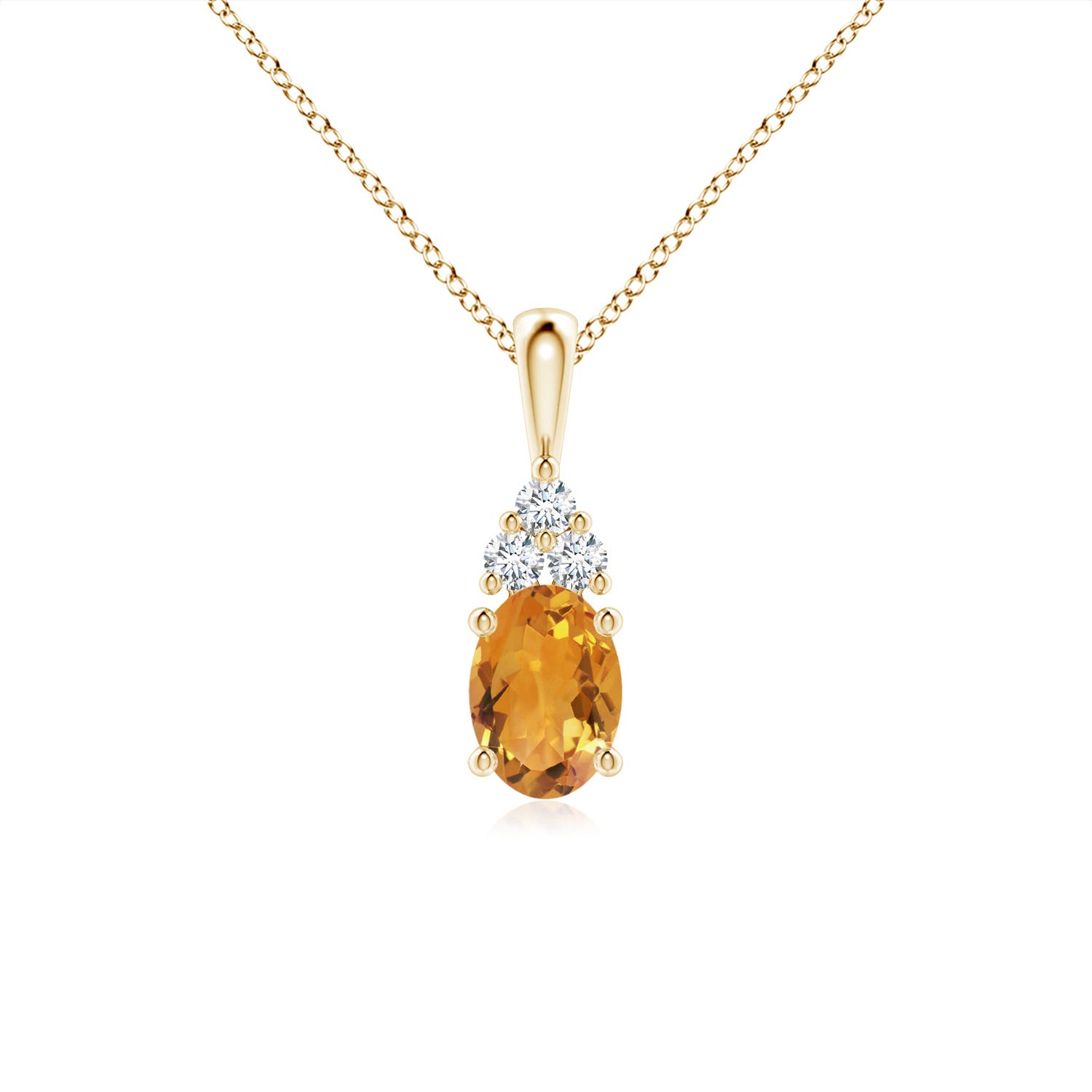 AA - Citrine / 0.86 CT / 14 KT Yellow Gold