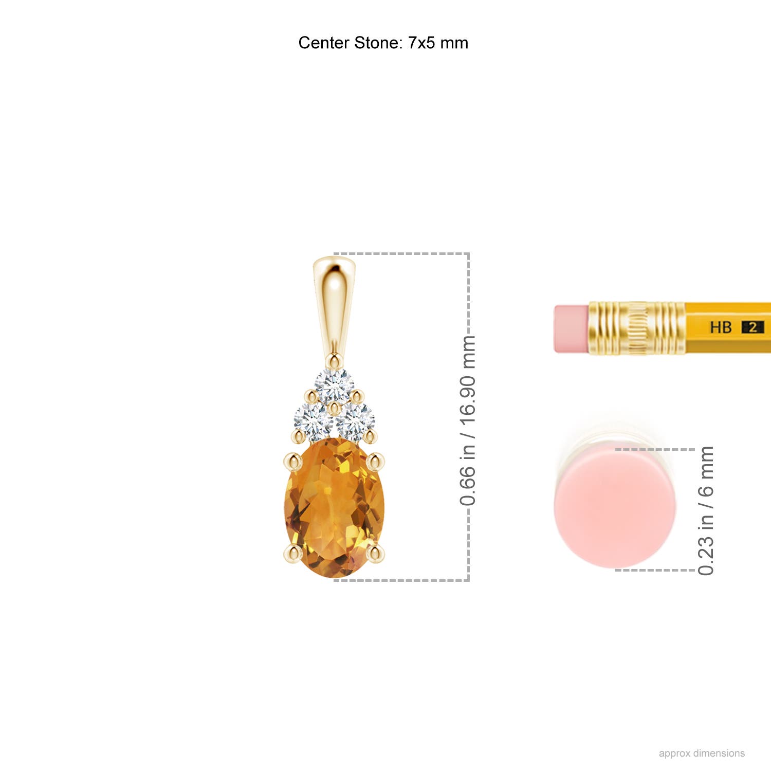 AA - Citrine / 0.86 CT / 14 KT Yellow Gold