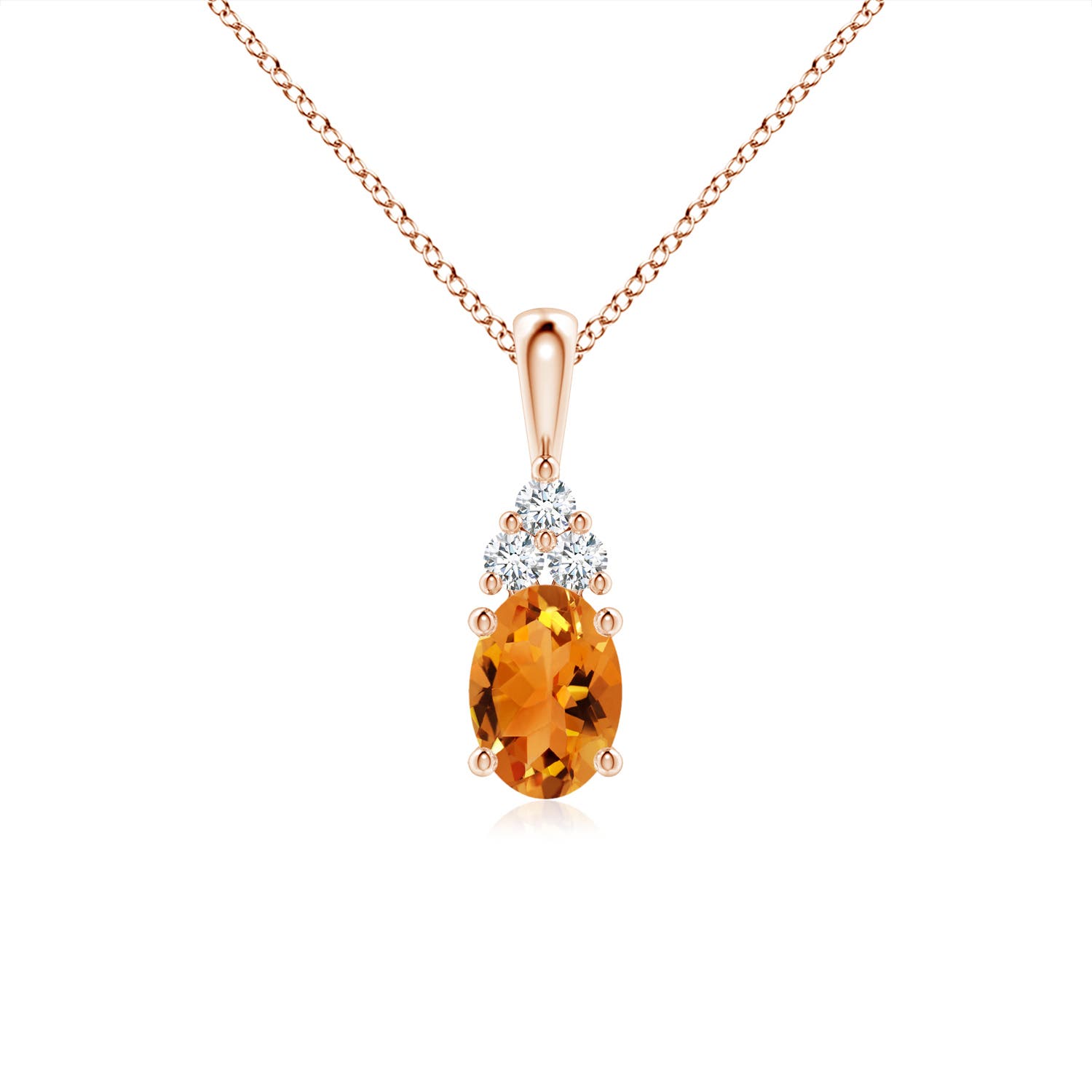 AAA - Citrine / 0.86 CT / 14 KT Rose Gold