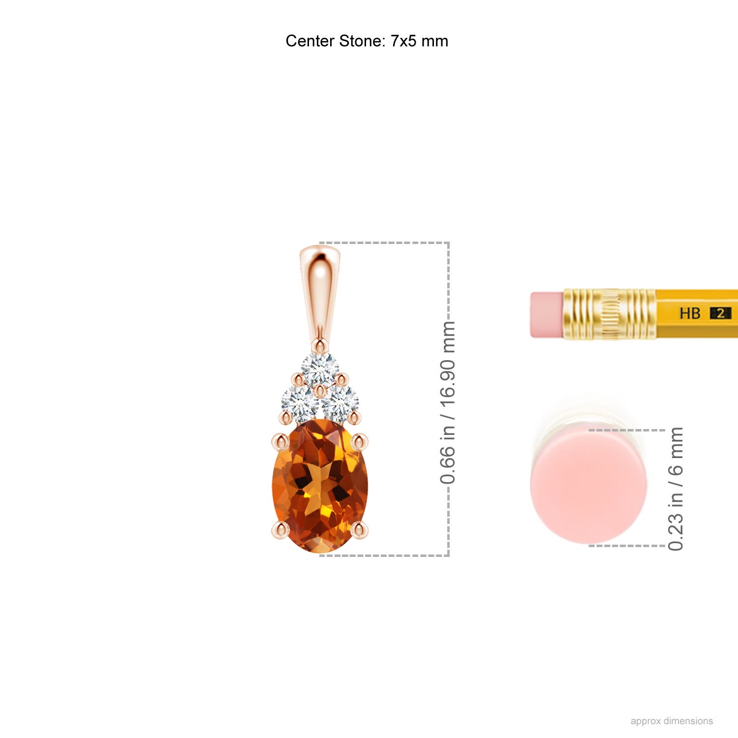 AAAA - Citrine / 0.86 CT / 14 KT Rose Gold